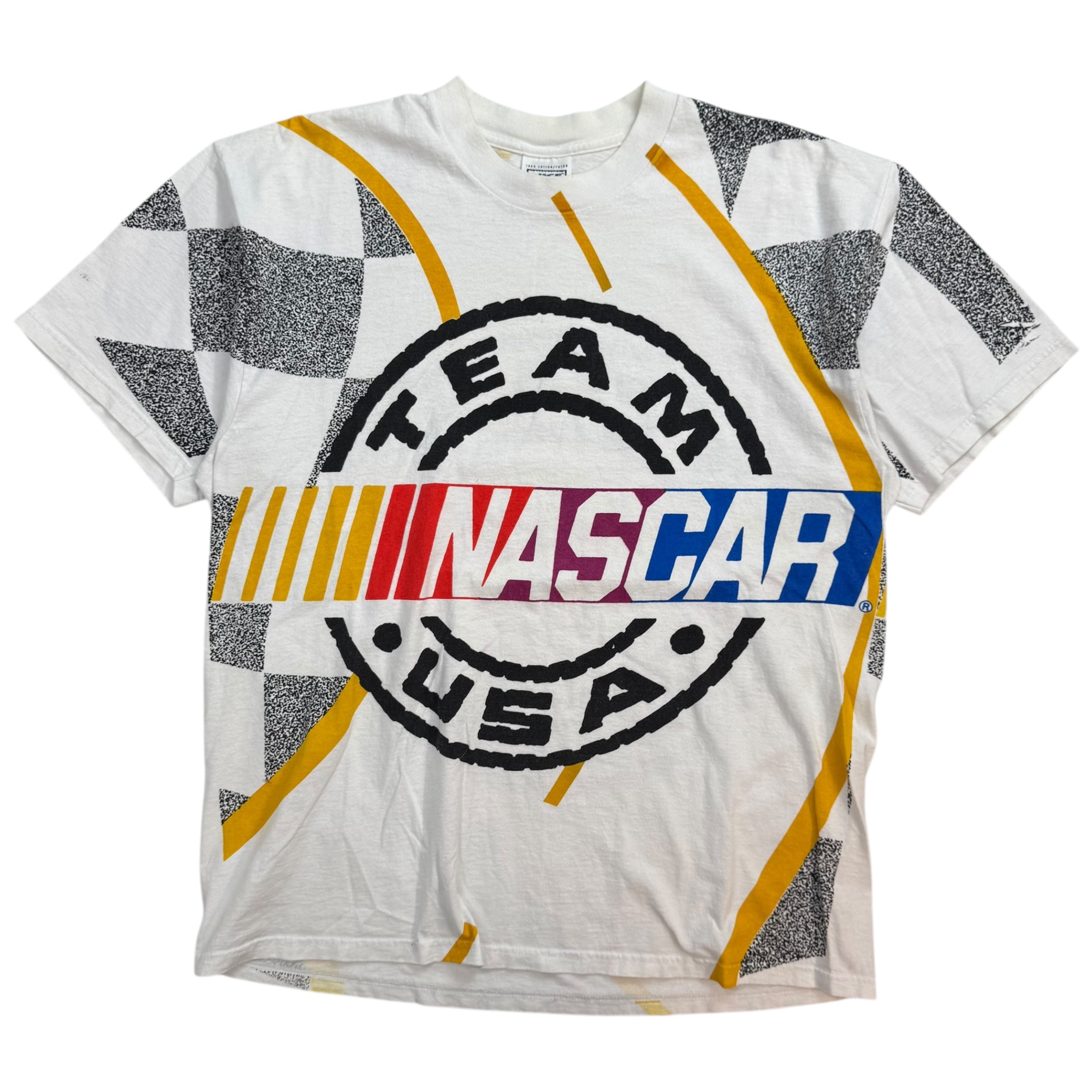 Vintage Nascar Team USA Tee White