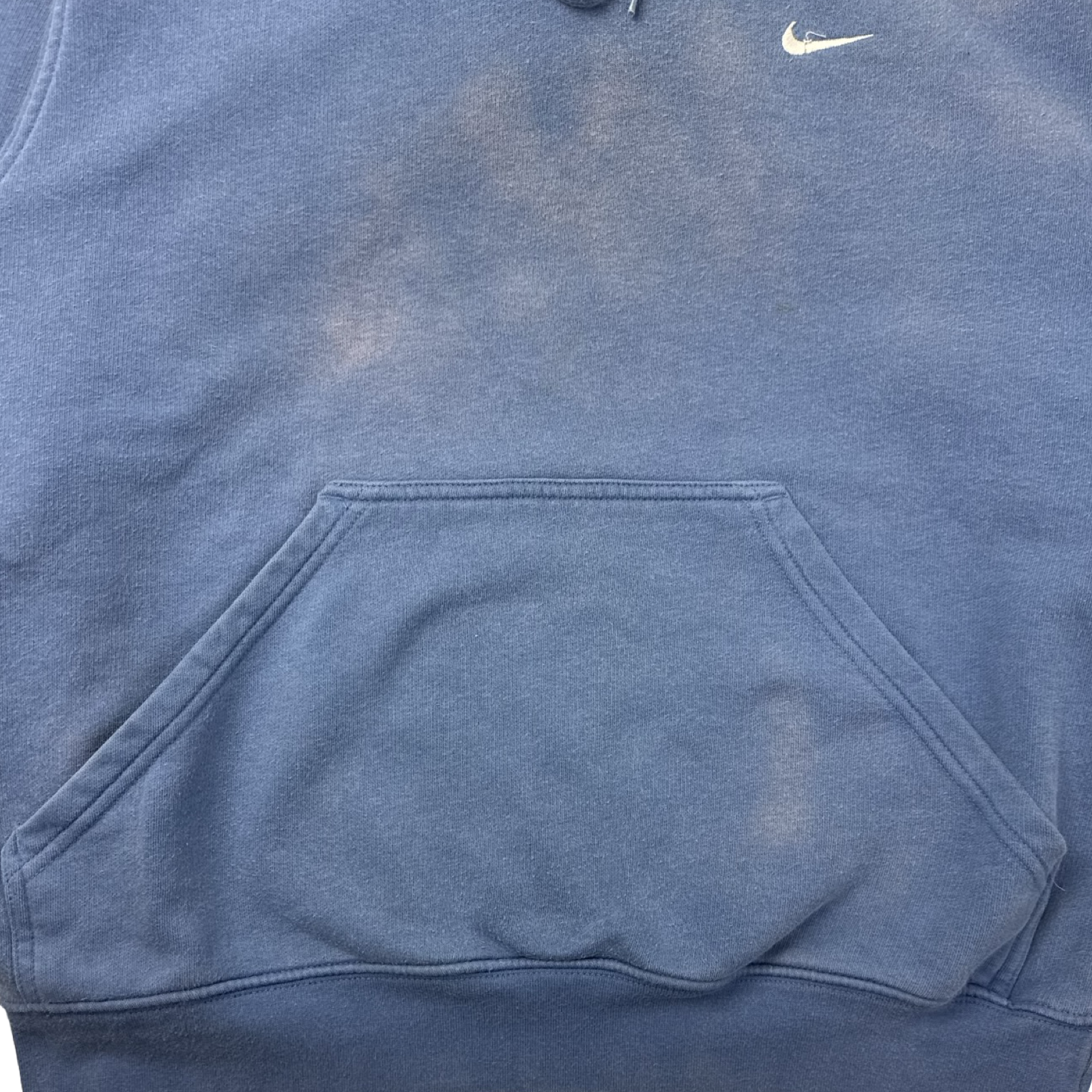 Vintage Y2K Nike Pocket Mini Swoosh Hoodie Blue