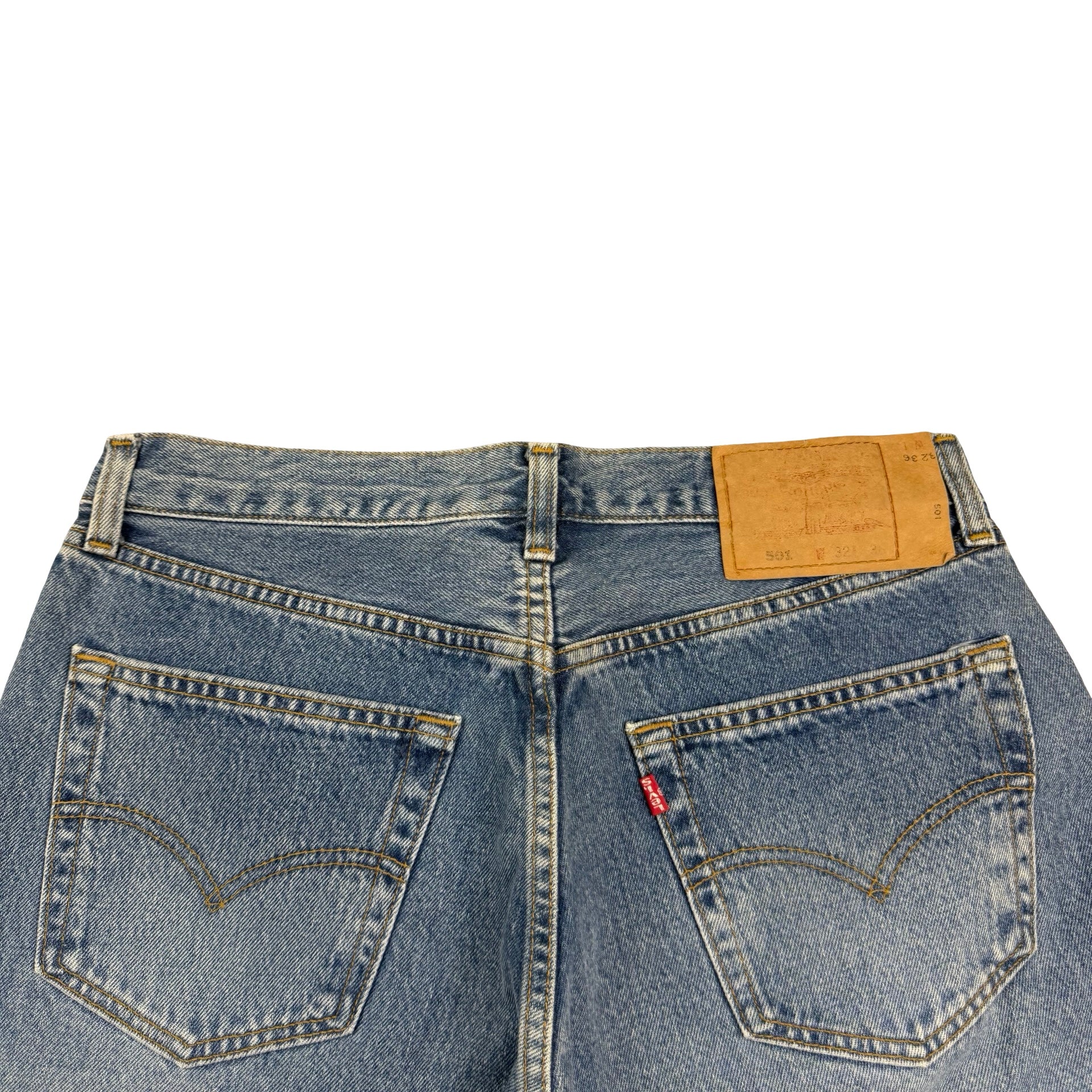 Vintage Levi’s 501 Light Wash Upside Down Tab Denim Jeans Blue