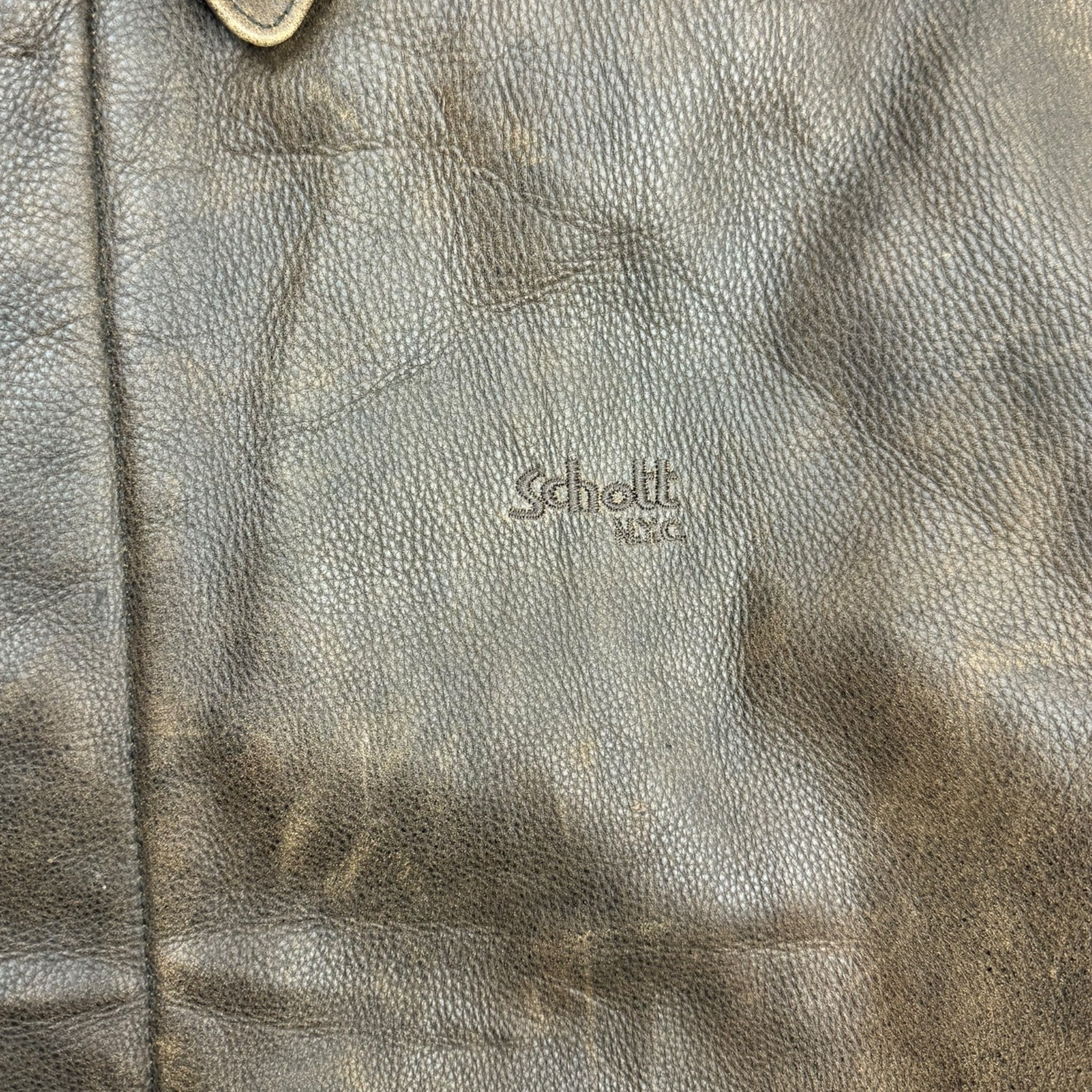 Vintage Schott Leather Button Blouson Jacket