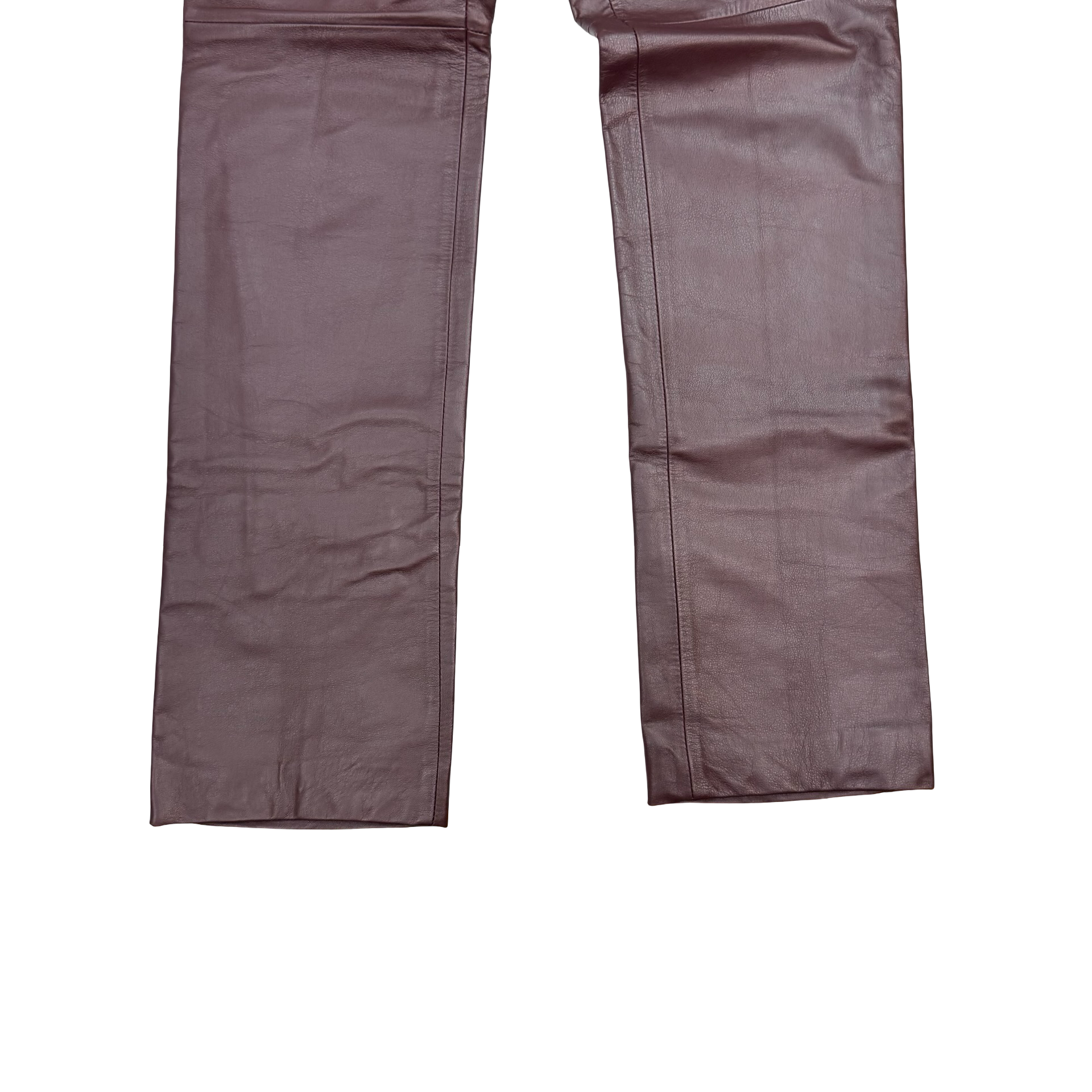 (W) Vintage Danier Leather Pants Maroon