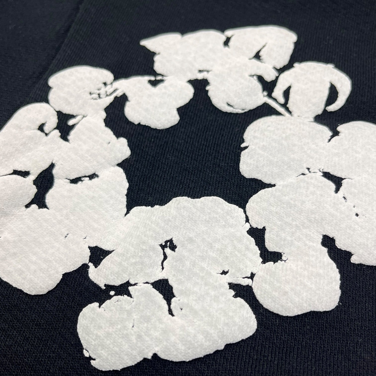 Denim Tears Cotton Wreath Zip-Up Hoodie Black