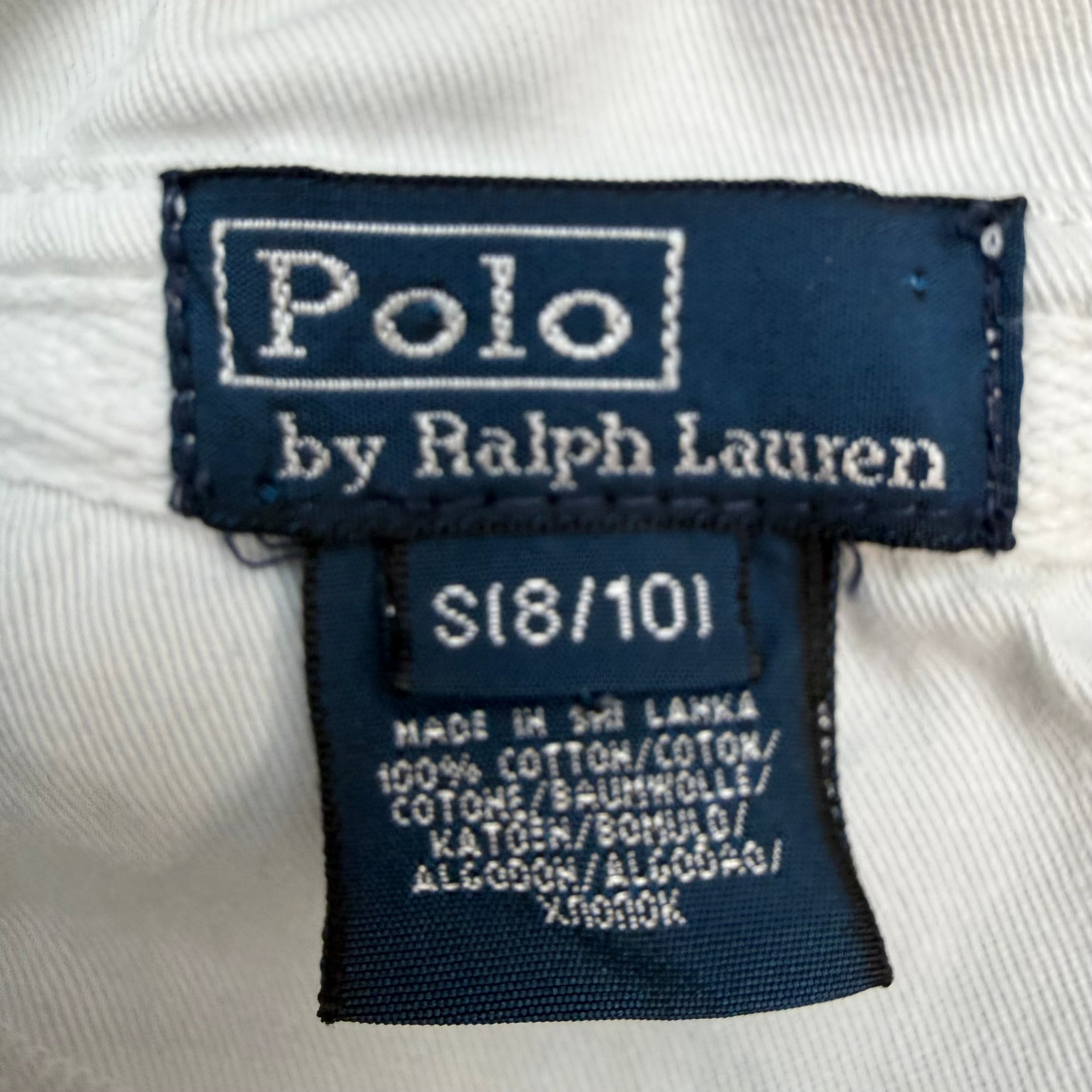 (W) Vintage Polo Ralph Lauren Striped Polo Green/White