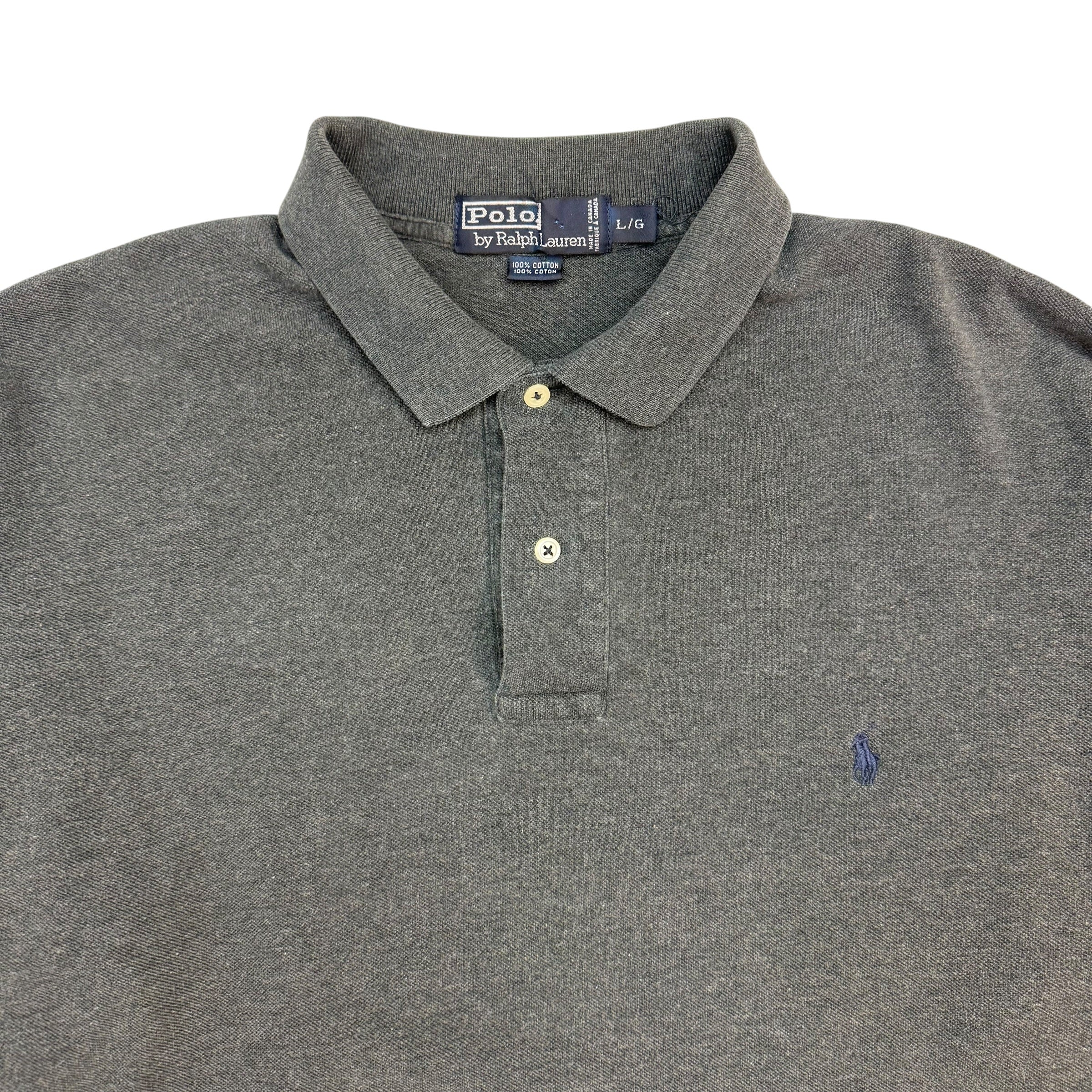Vintage Polo Ralph Lauren L/S Polo Shirt Grey