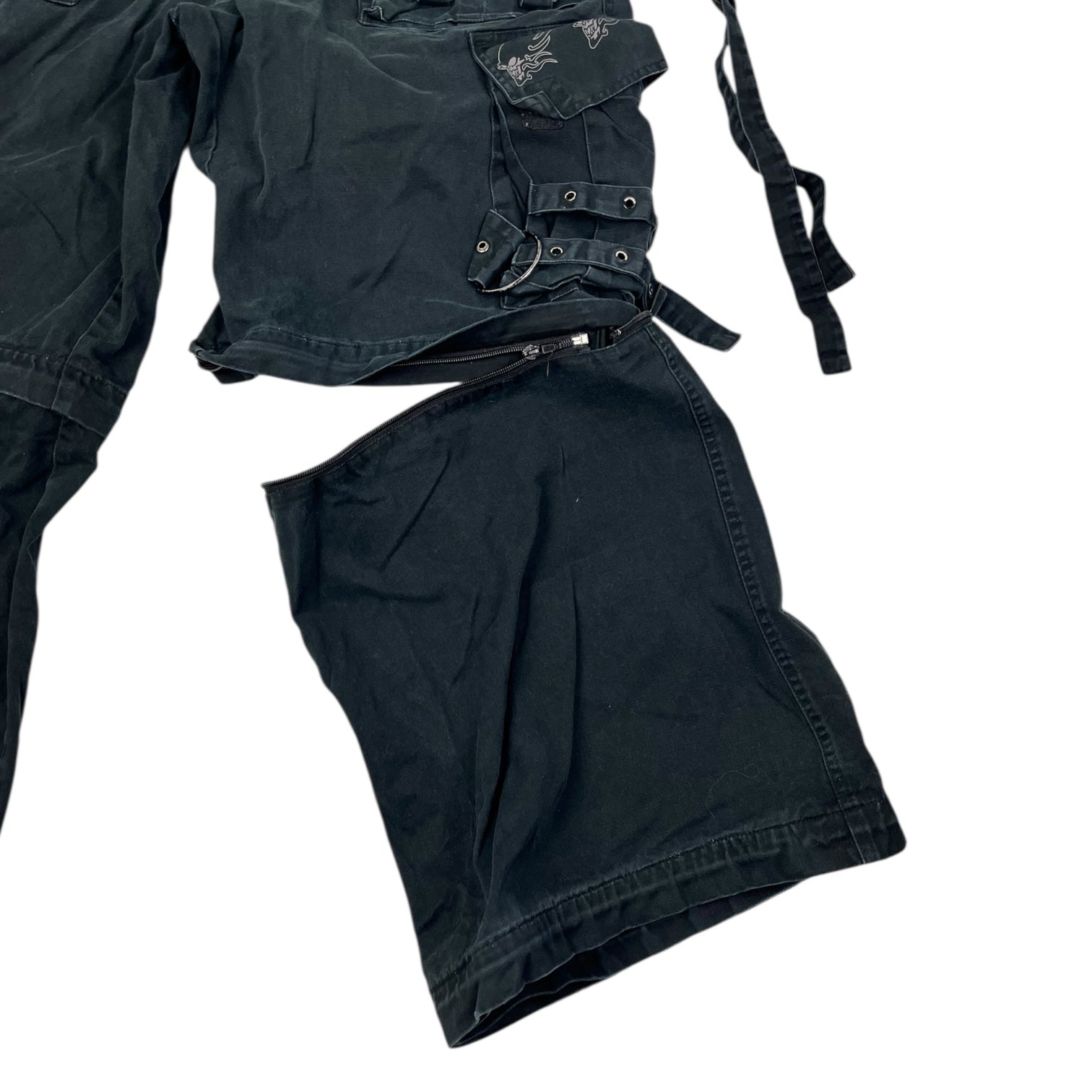 Vintage Y2K Mercy Goth Rave Fringe Baggy Pants