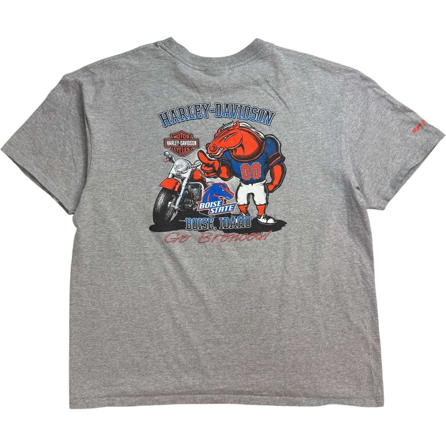 Vintage Boise State x Harley Davidson Tee Grey