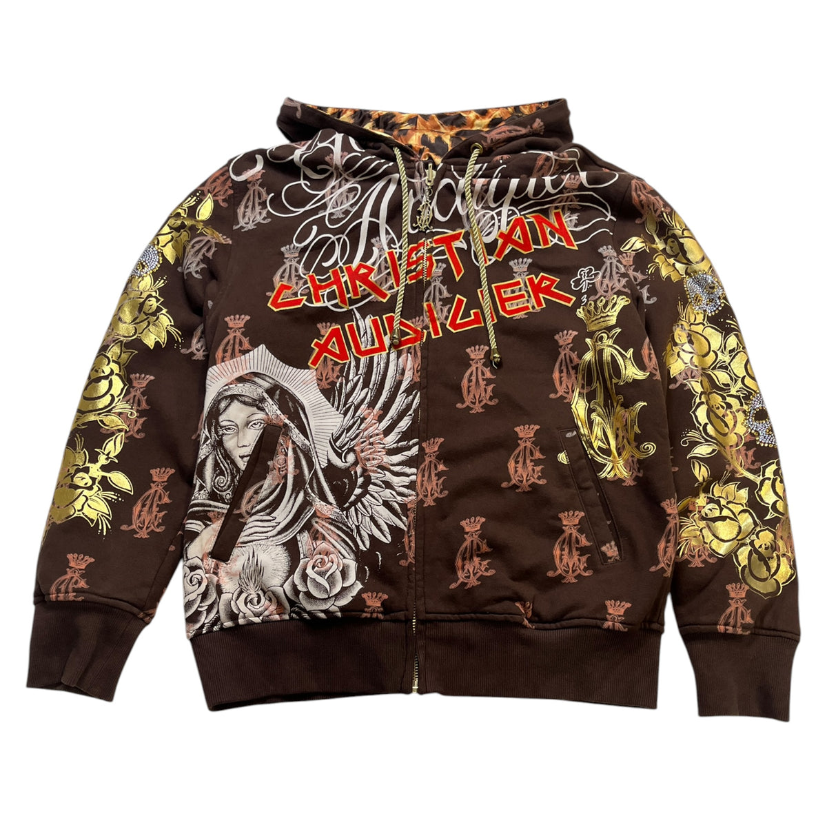 Vintage Mid-2000s Christian Audigier Reversible Full-Zip Hoodie