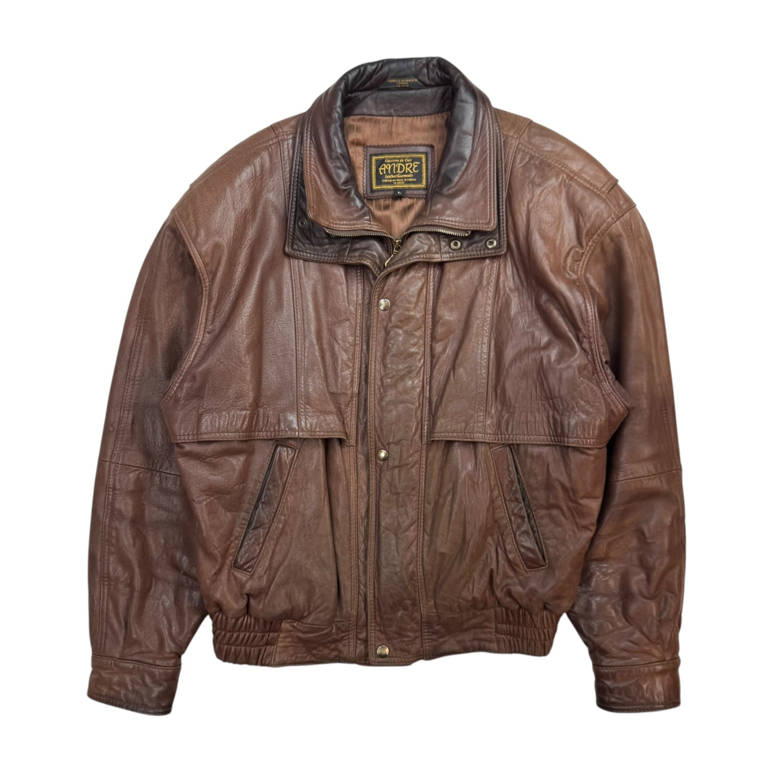 Vintage Andre Leather Jacket Brown