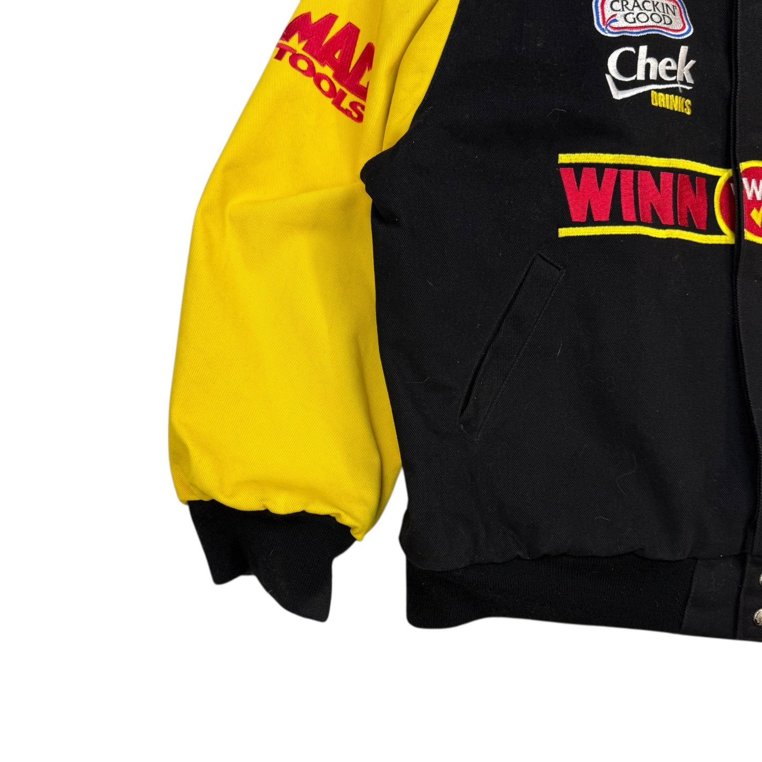 Vintage Jeff Hamilton NASCAR Mark Martin Jacket Yellow/Black