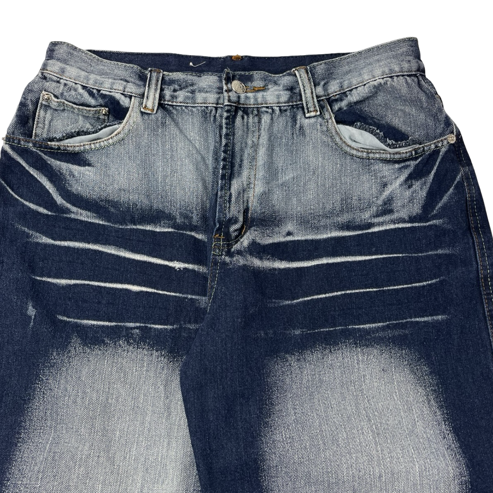 Vintage Y2K Cyber Embroidered Denim Shorts