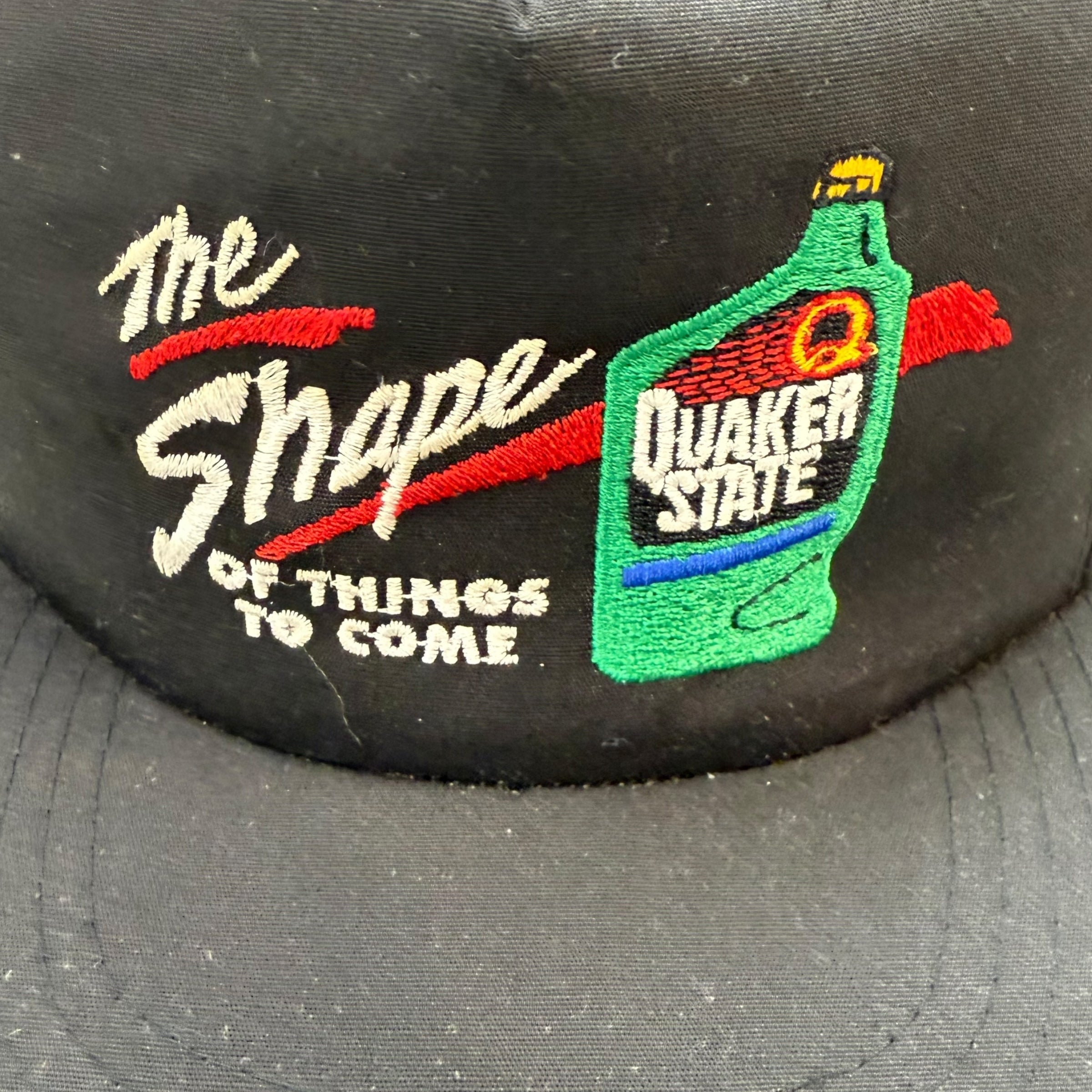 Vintage Quaker State ‘The Shape Of Things To Come’ Hat Black