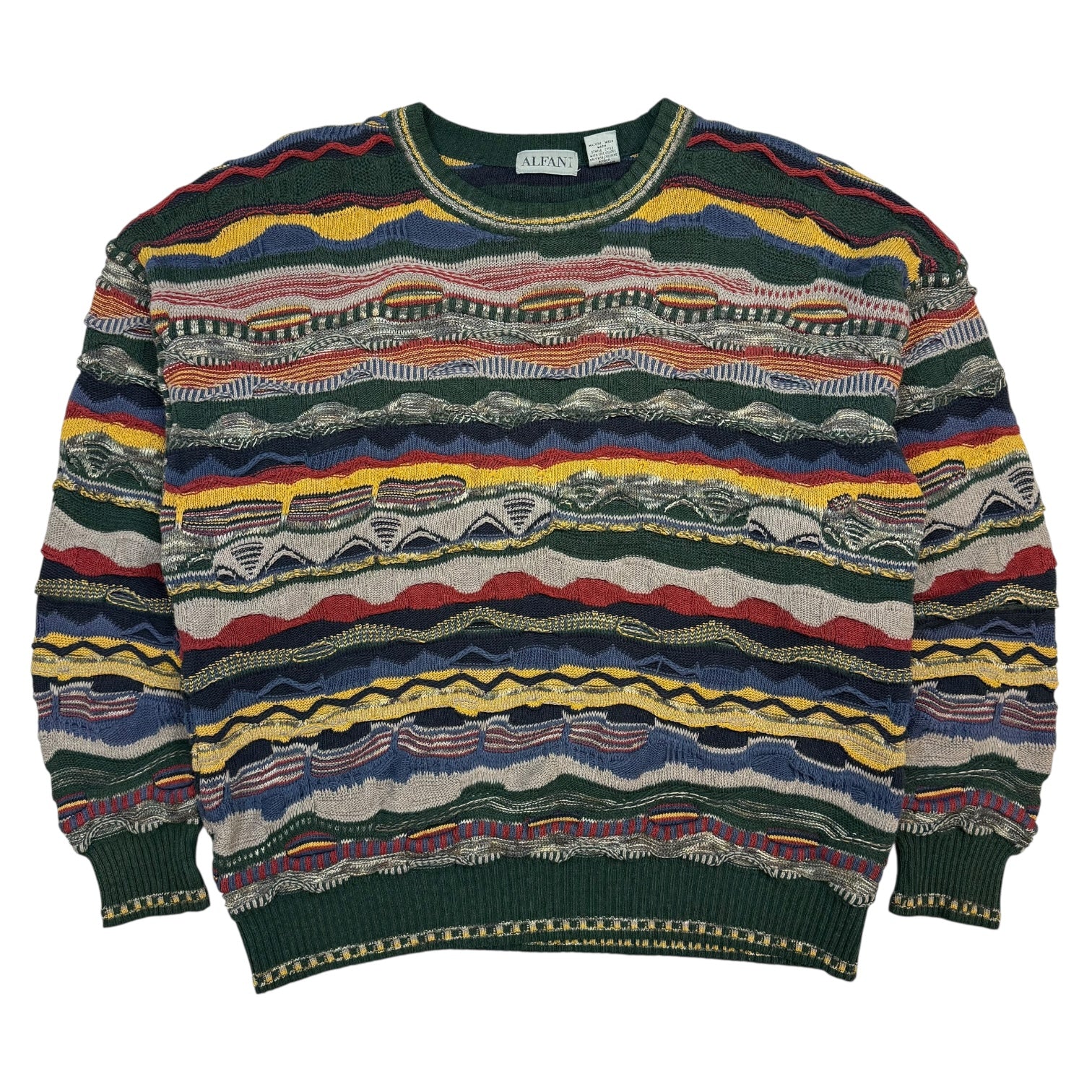 Vintage Alfani Cable Knit Sweater Multicolour