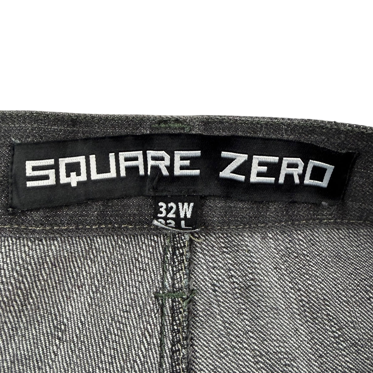 Vintage Square Zero Pattern Pocket Pants Grey