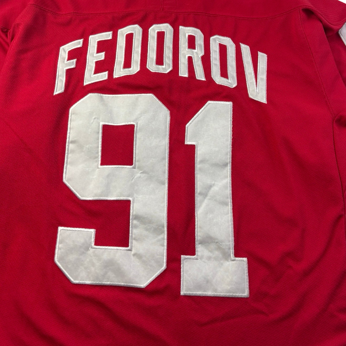 ‘90s Starter Detroit Red Wings Sergei Fedorov Away Jersey