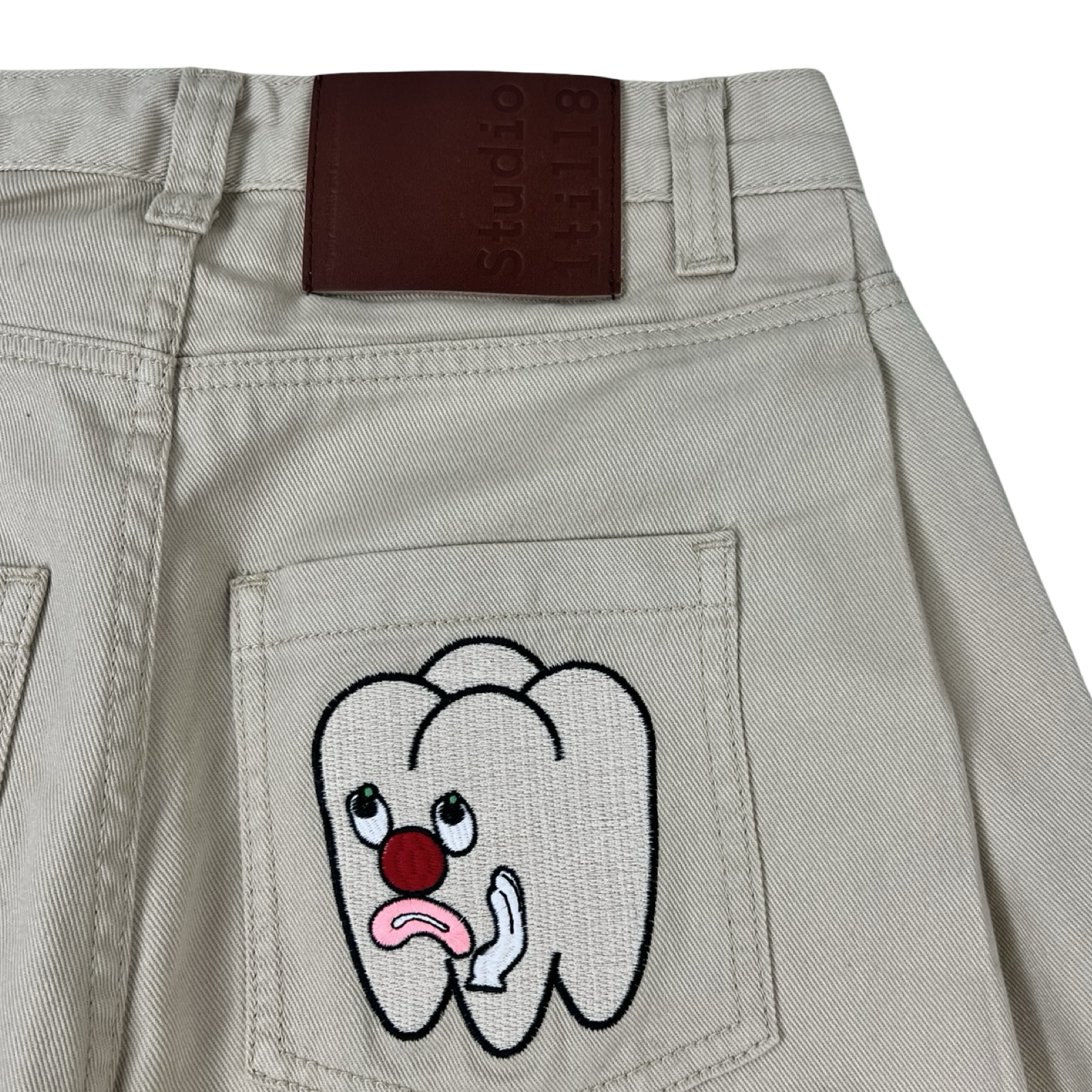 Studio1till8 Wide Leg Cropped Khaki Pants