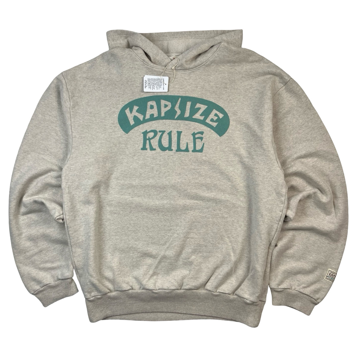Kapital “Kapsize Rule” Printed Wool Blend Jersey Hoodie Ecru