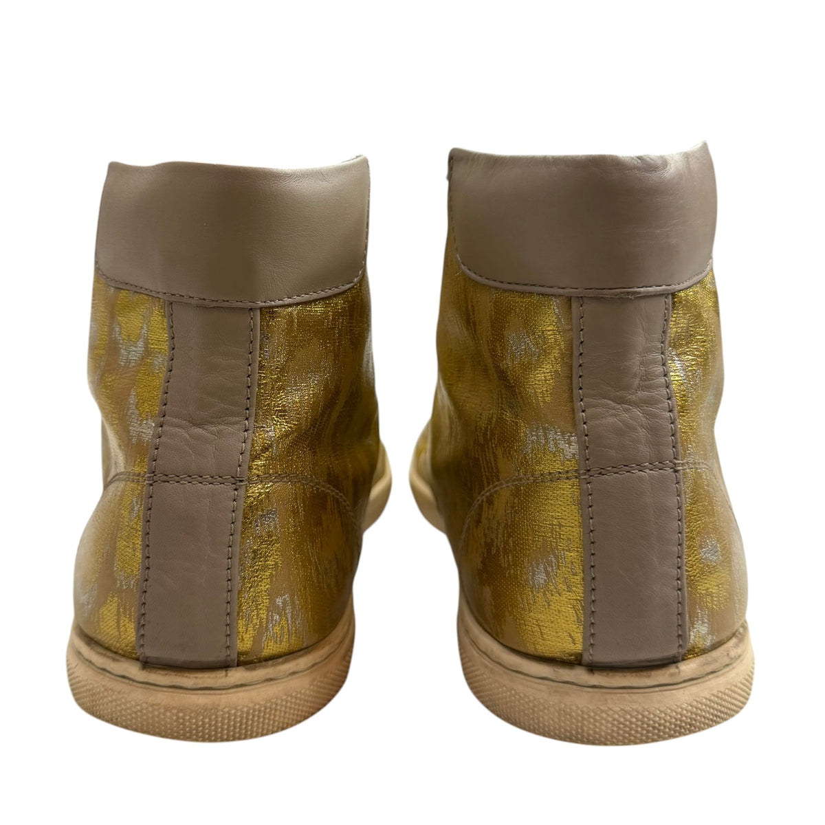 (W) Lanvin High Top Metallic Sneaker Gold (Used)