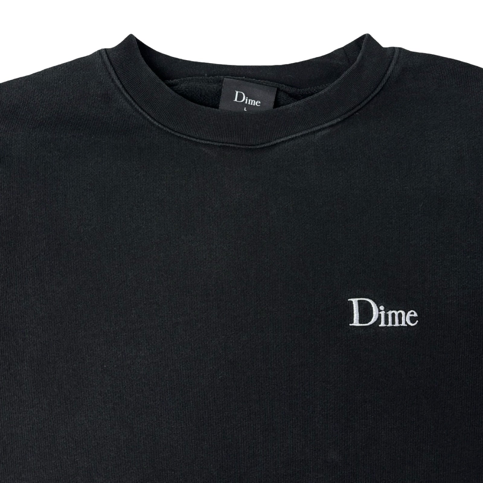 Dime Classic Small Logo Crewneck Black