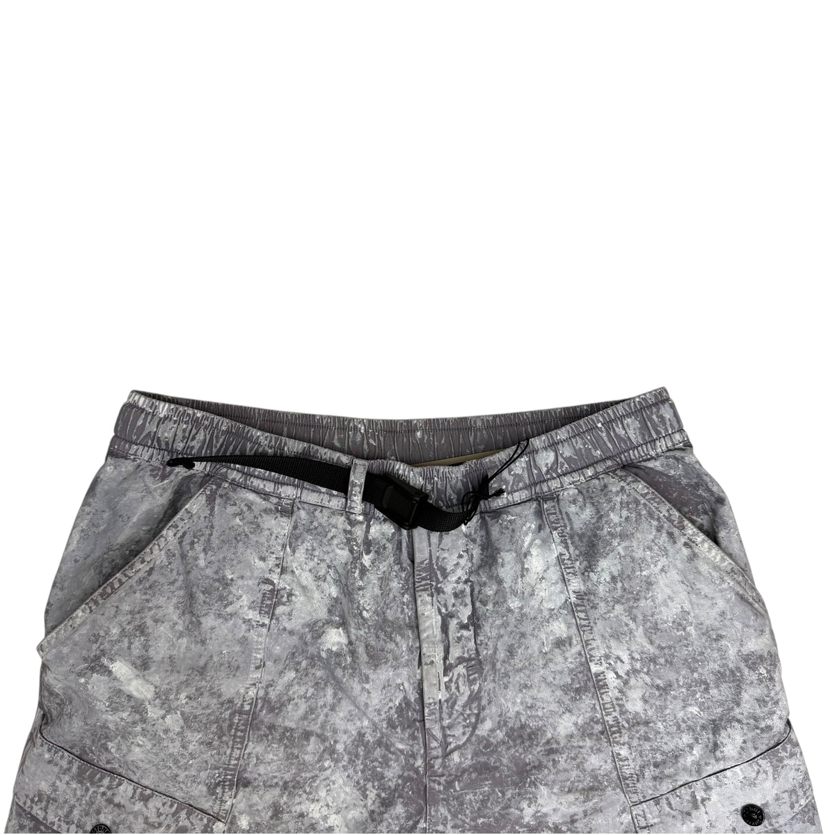 Stone Island Pigment Tela Paracadute Belted Bermuda Shorts Grey
