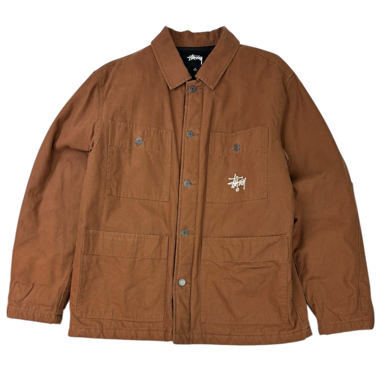 Stussy Quilted Chore Coat Brown