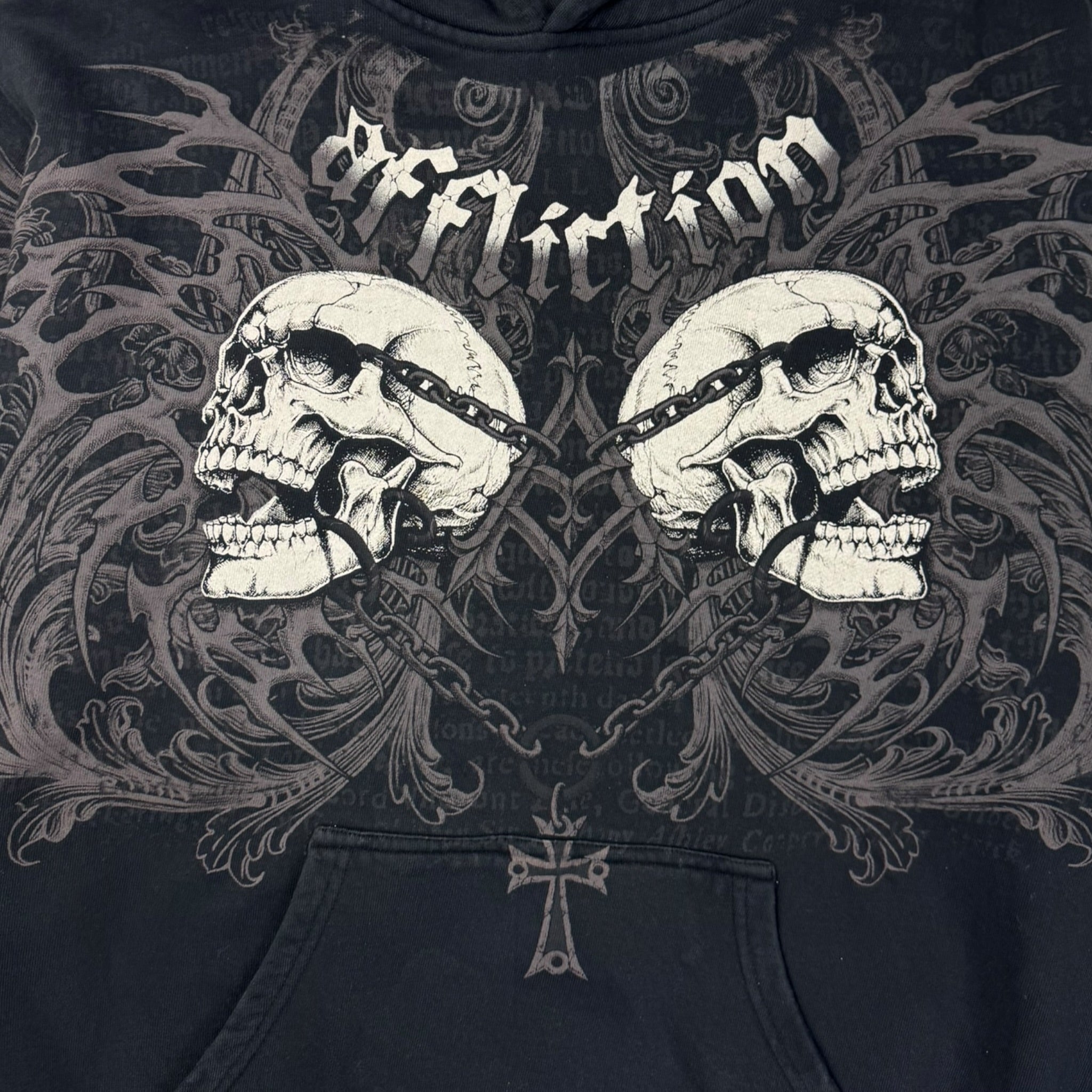 Y2K Affliction Hoodie Black
