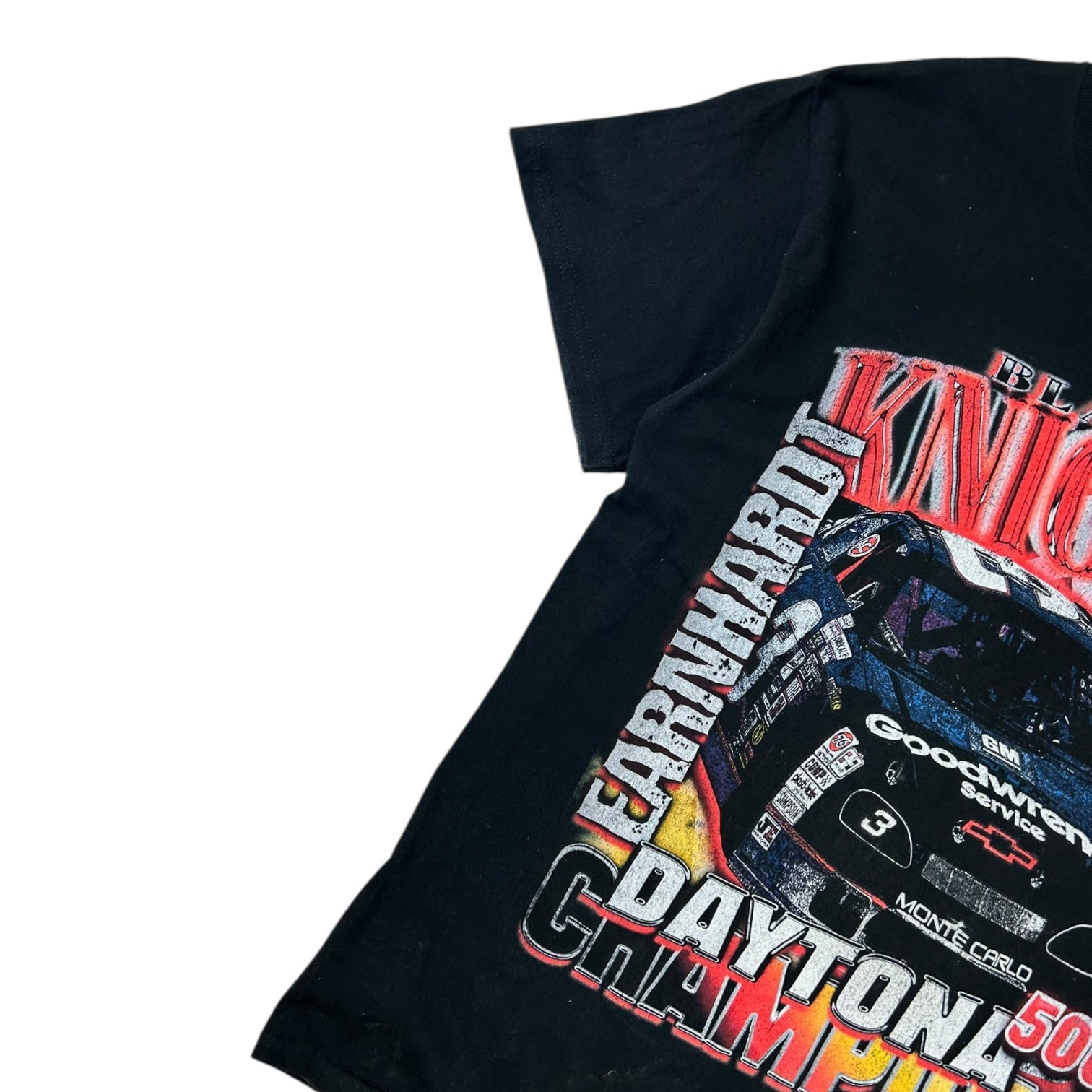 Vintage Black Knight Dale Earnhardt Daytona Championship T-Shirt Black