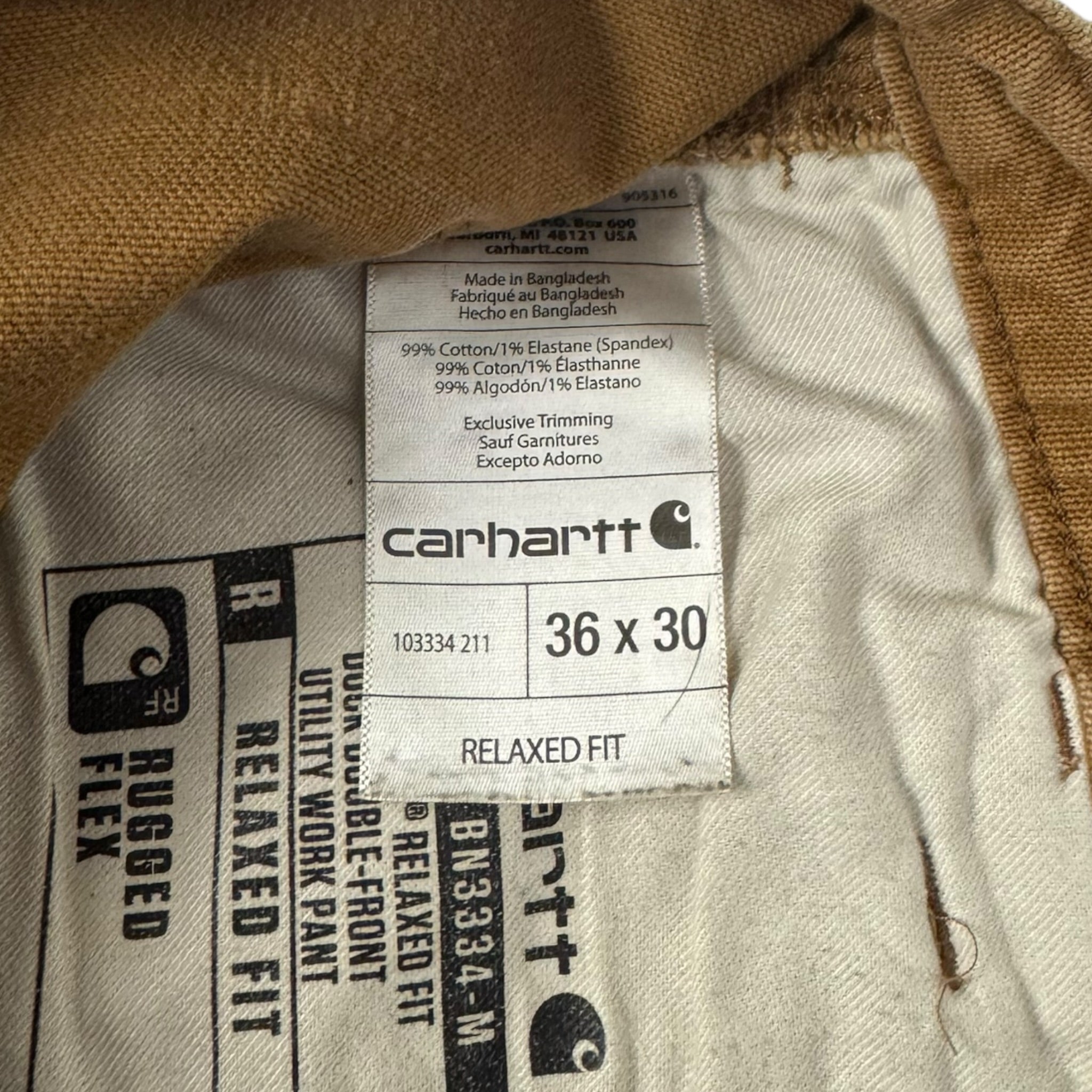 Carhartt Double Knee Bottoms Dark Tan