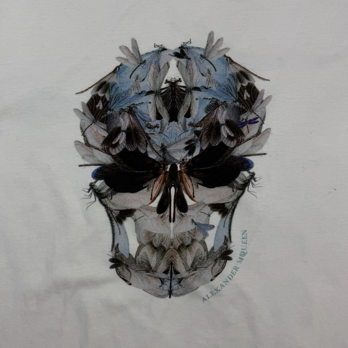 (W) Alexander McQueen Skull Print T-Shirt White