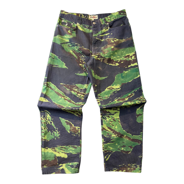 Stussy Tigris Canvas Big Ol Jeans Green