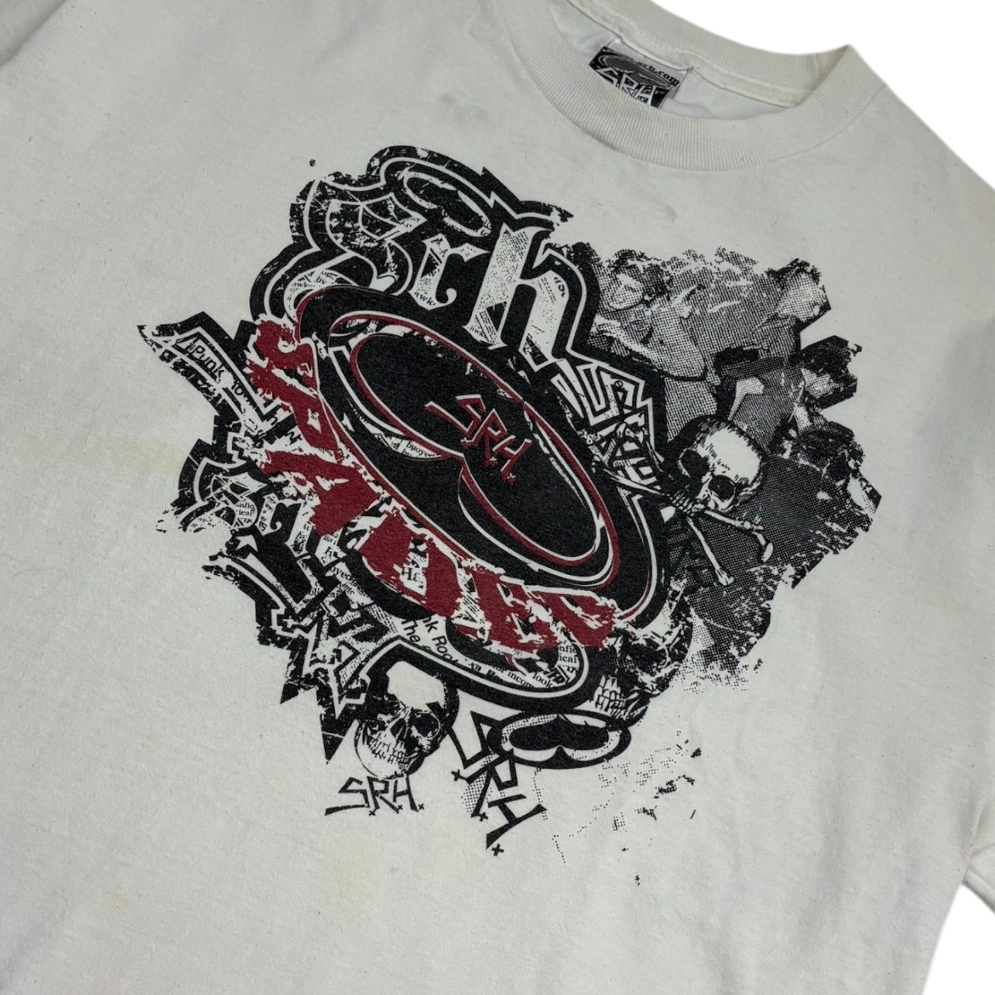 Vintage Y2K SRH Skull Graffiti T-Shirt