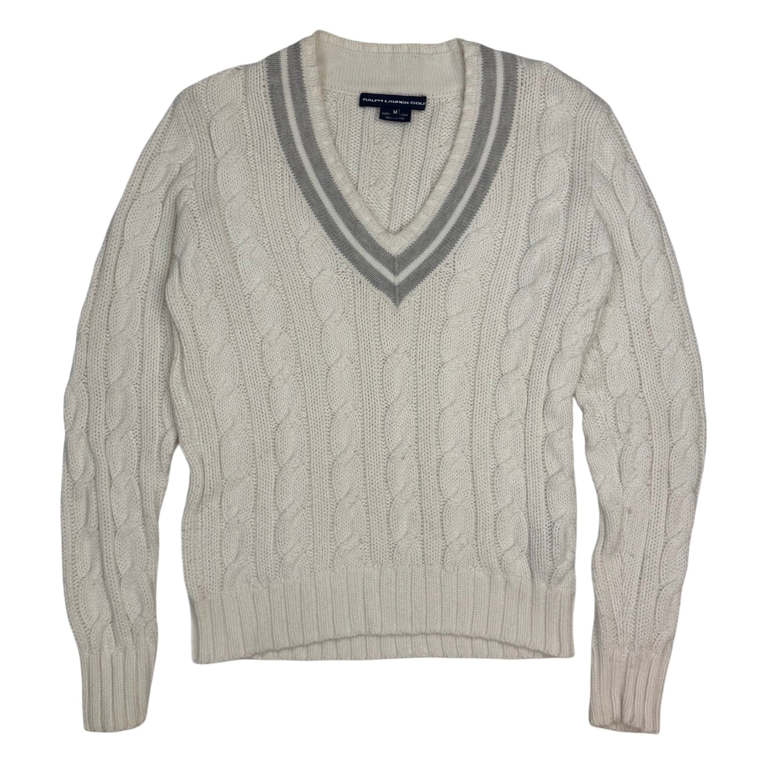 (W) Vintage Polo Ralph Lauren Golf Cable Knit Sweater