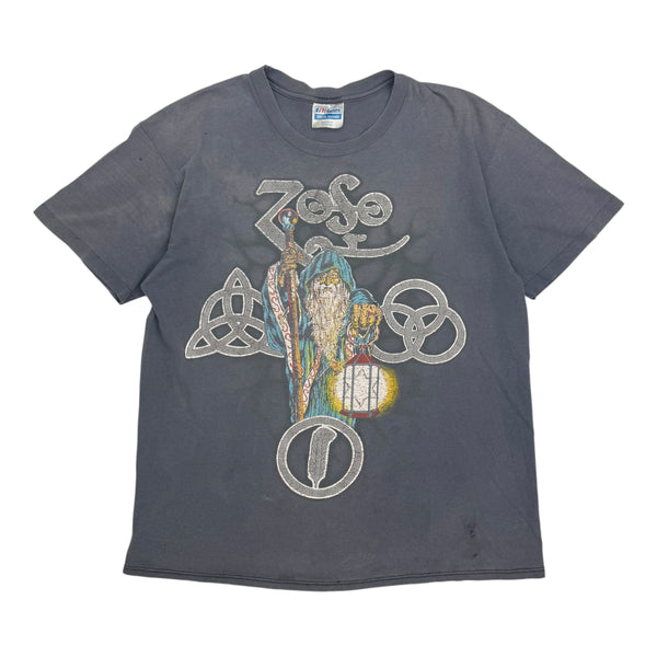 1990 Led Zeppelin Zoso Wizard Tee Faded Black