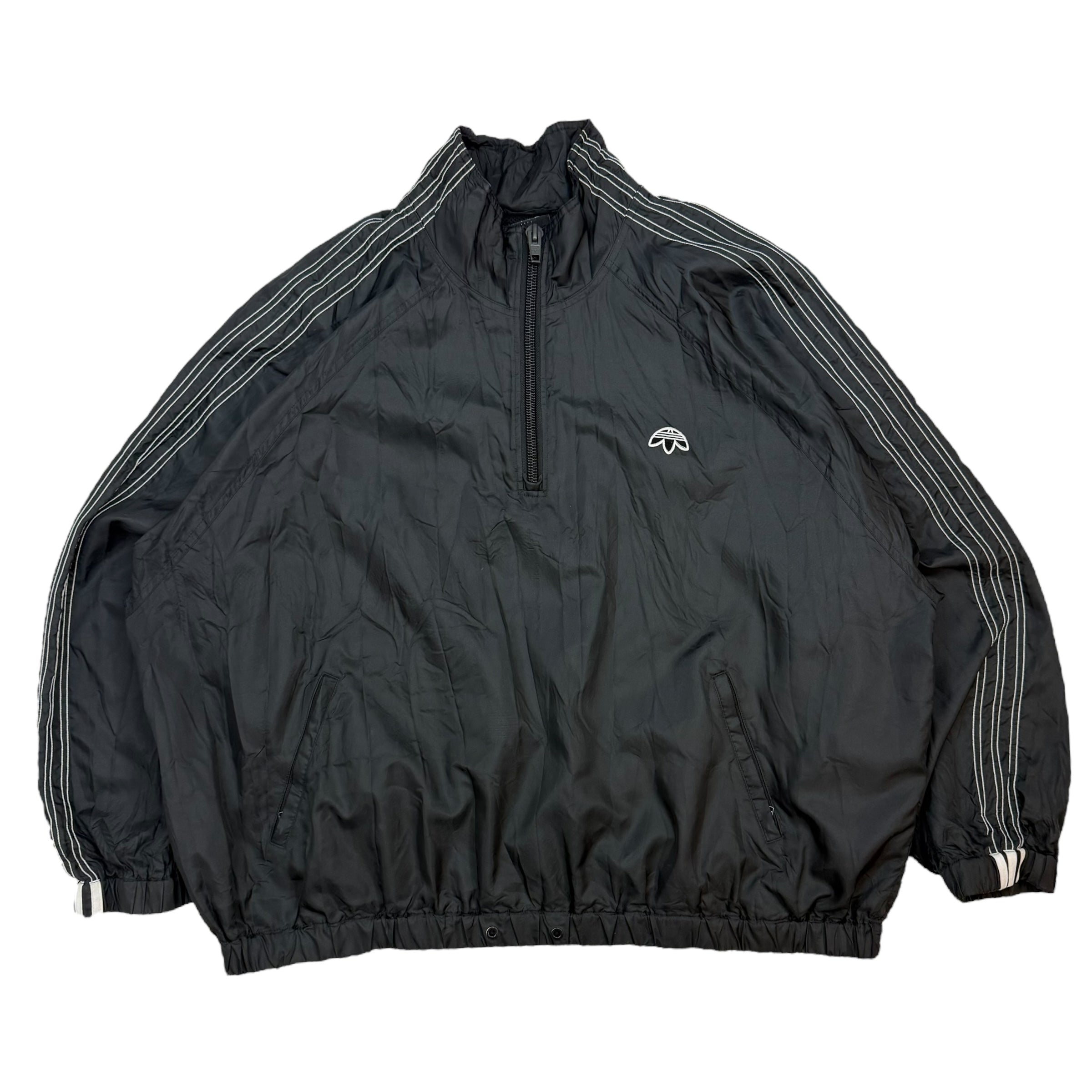 Adidas Originals By Alexander Wang Quarter Zip Windbreaker Black