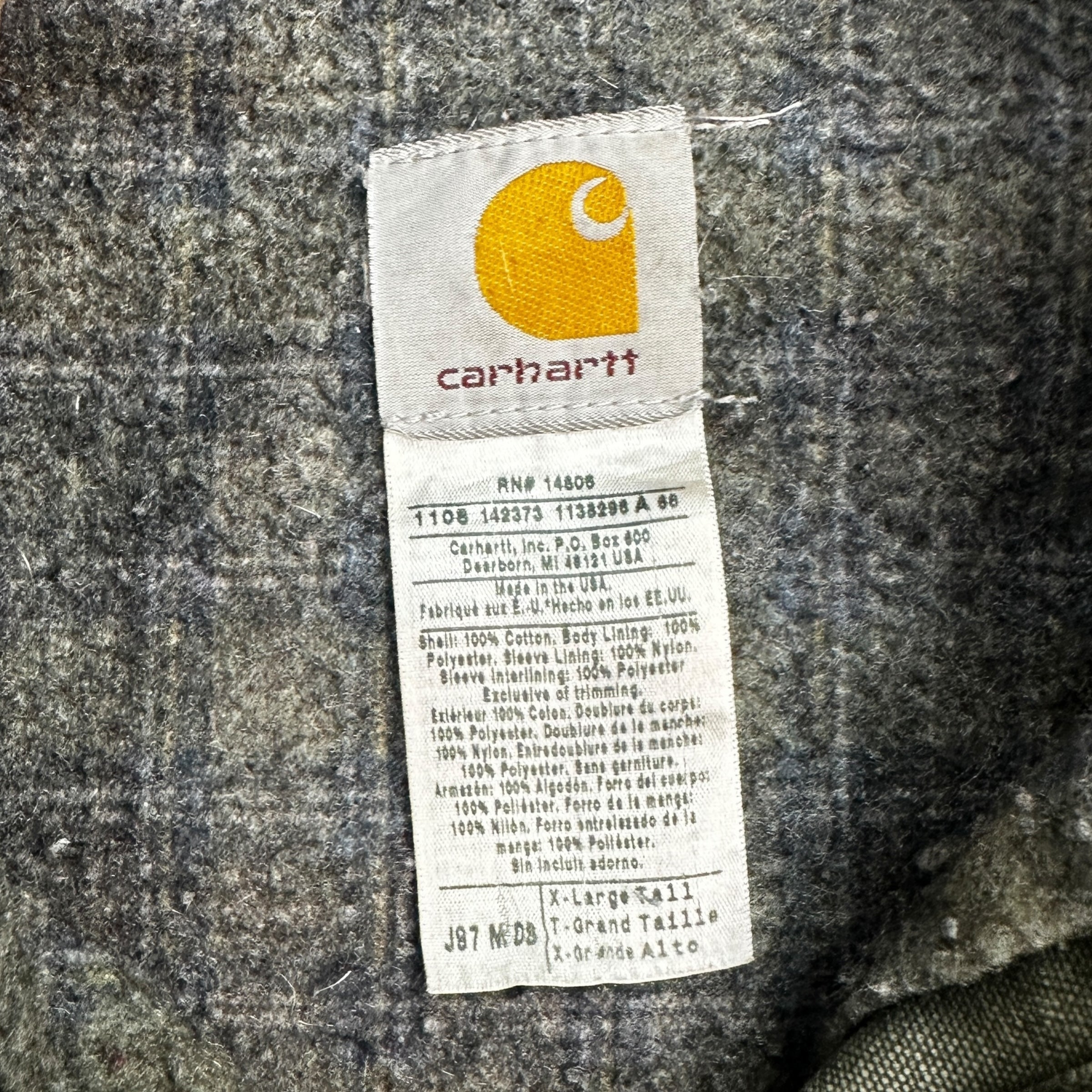 Vintage Carhartt Detroit Blanket Lined Jacket Moss Green