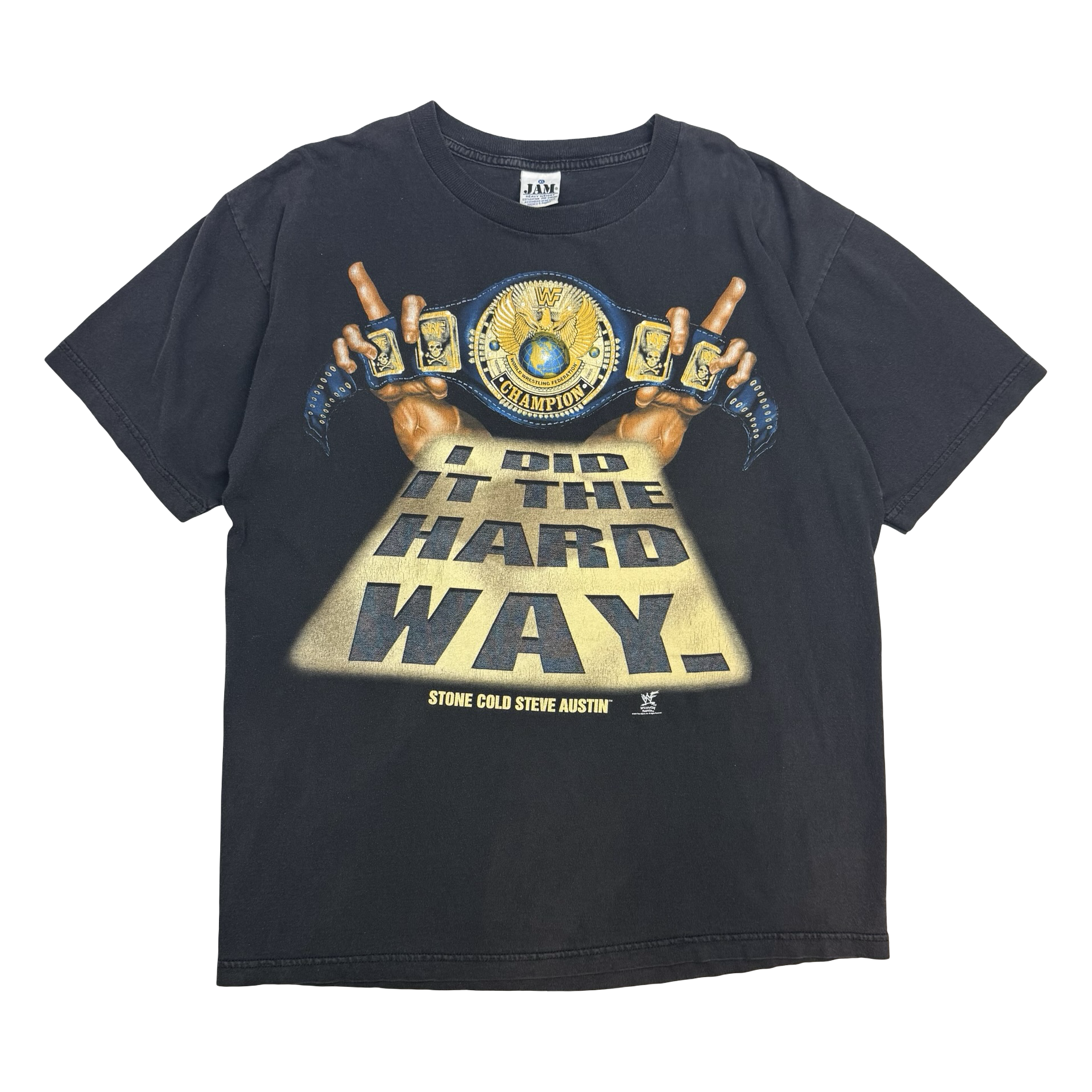 1996 WWF Stone Cold Steve Austin ‘I Did It The Hard Way.’ Tee Black