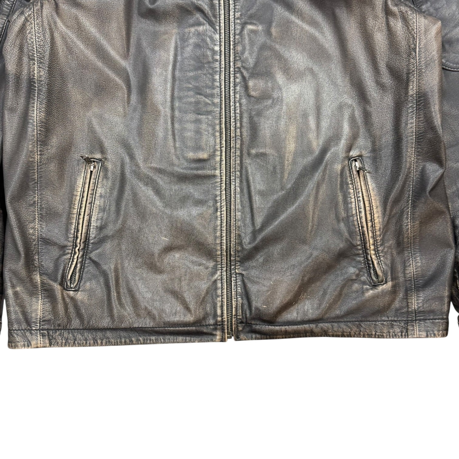 Vintage Danier Leather Moto Jacket Brown