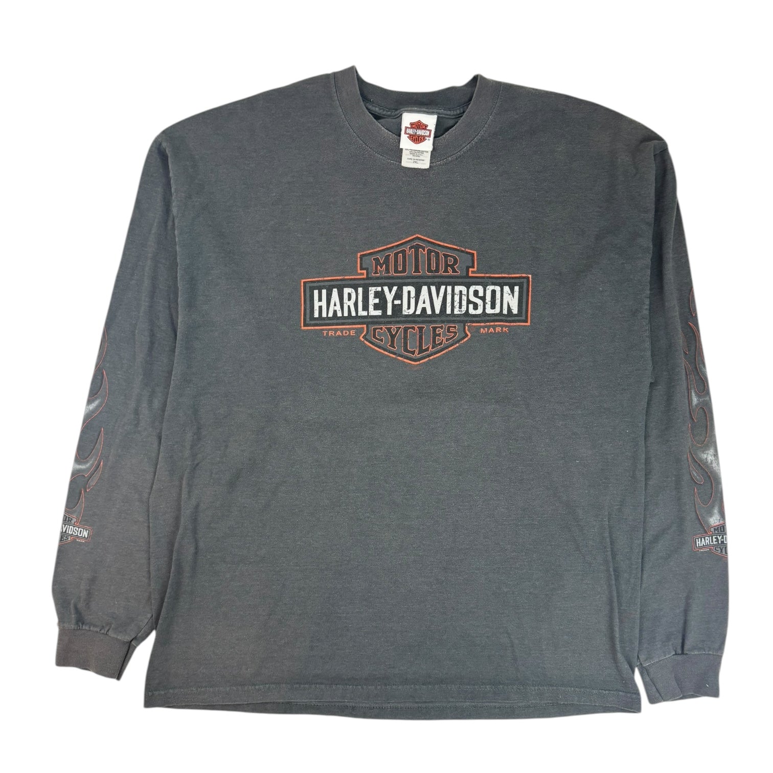 Vintage 2000 Harley Davidson Casper Wyoming L/S T-Shirt Dark Grey