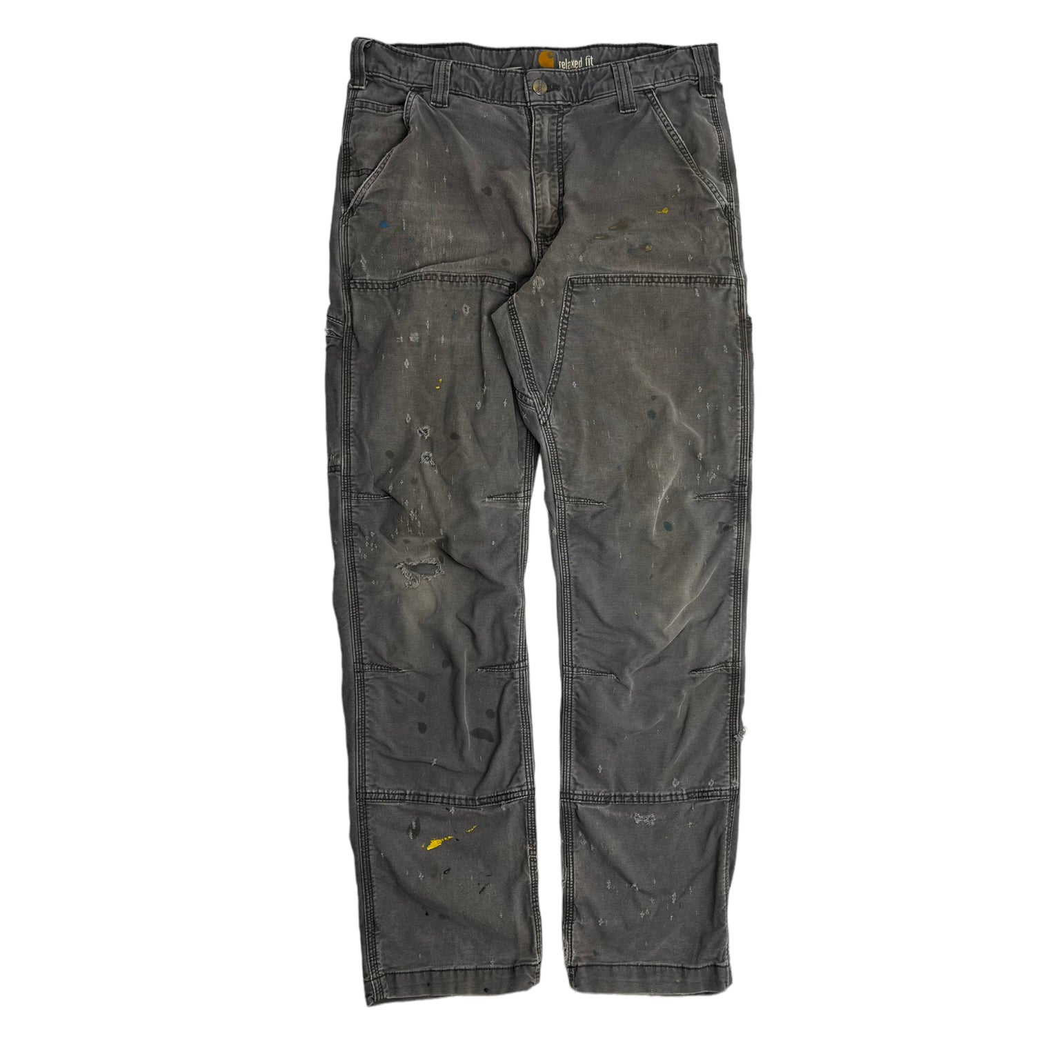 Carhartt Double Knee Paint Splatter Slate Grey