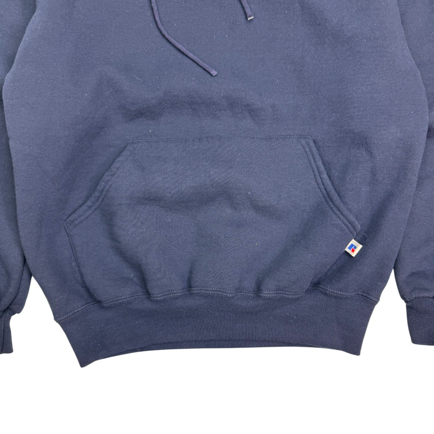 Vintage Russell Athletics Blank Hoodie Navy Blue