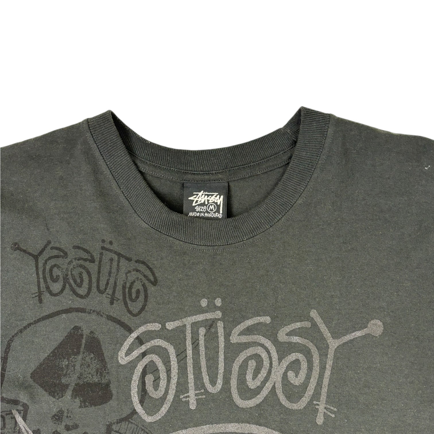 Stussy Skulls Pigment Dyed T-Shirt Grey