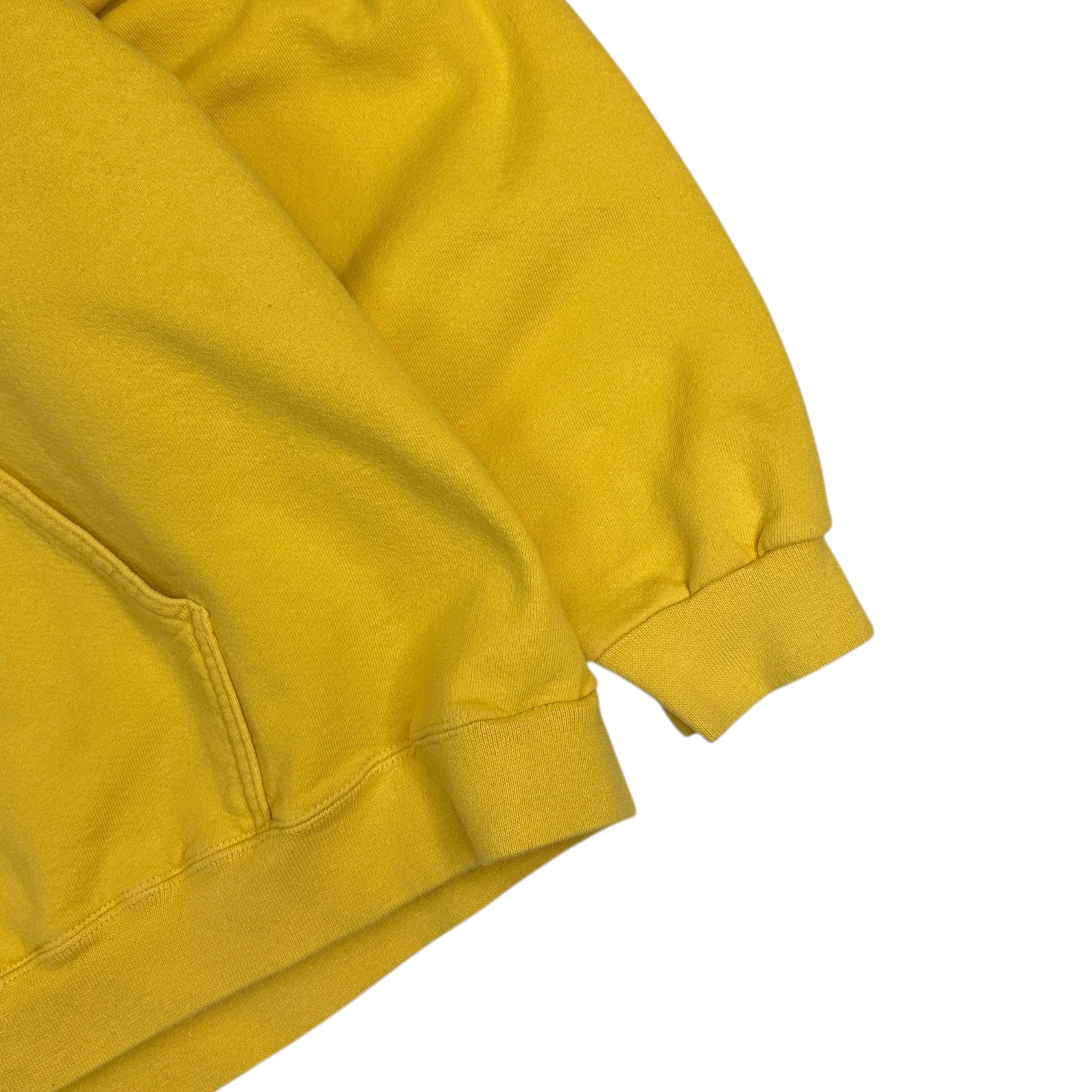 Vintage Nike Small Swoosh Hoodie Tonal Yellow