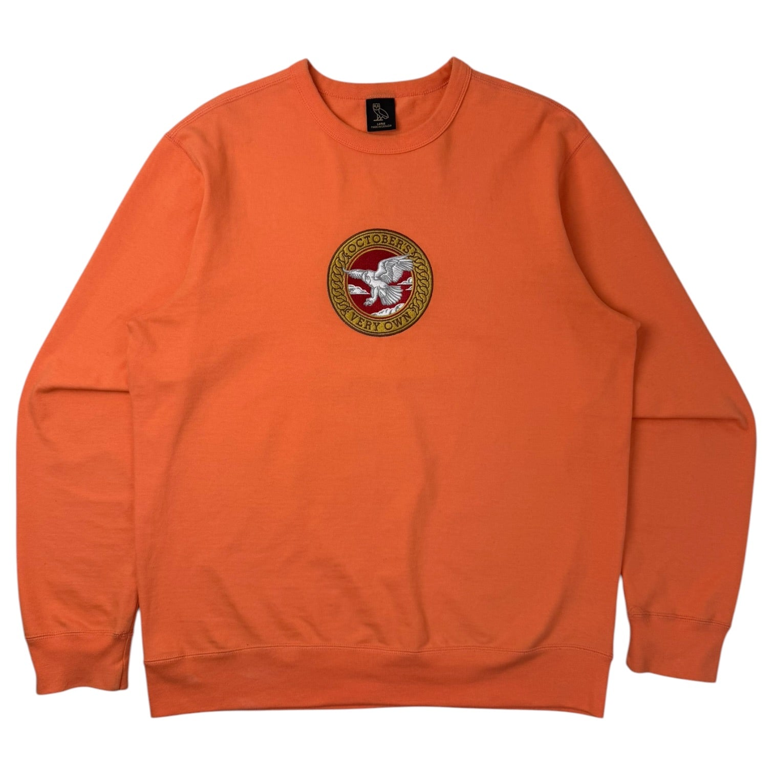 OVO Embroidered Logo Crewneck Orange