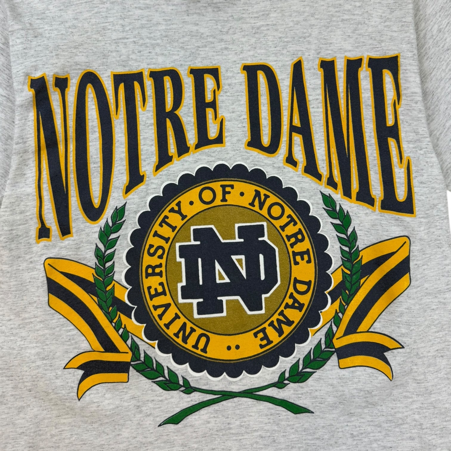 Vintage University Of Notre Dame T-Shirt Grey