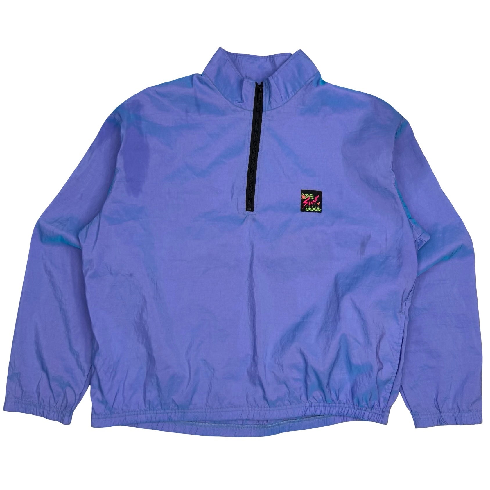 Vintage Surf Style Iridescent Anorak Purple