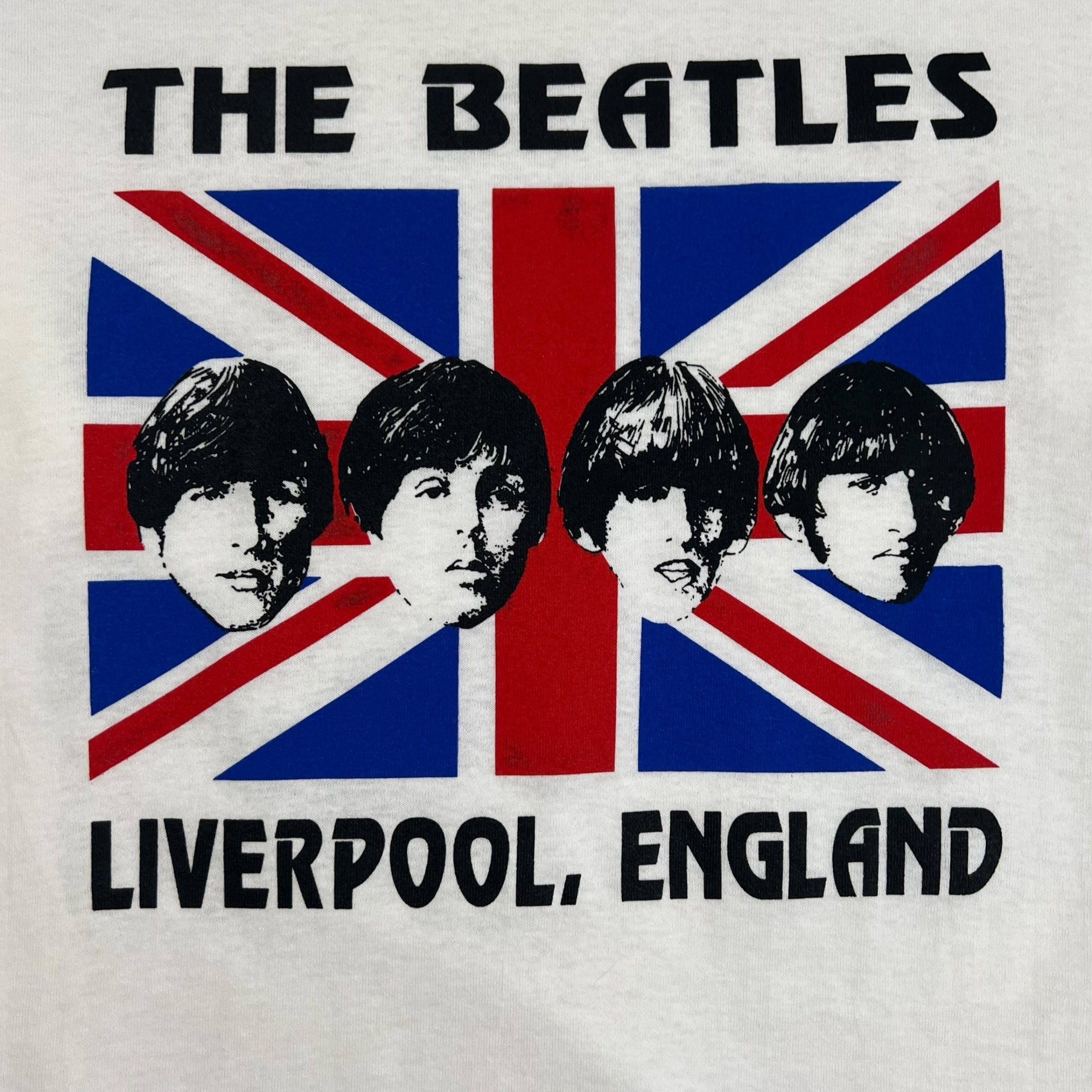 Vintage The Beatles Liverpool England Tee White