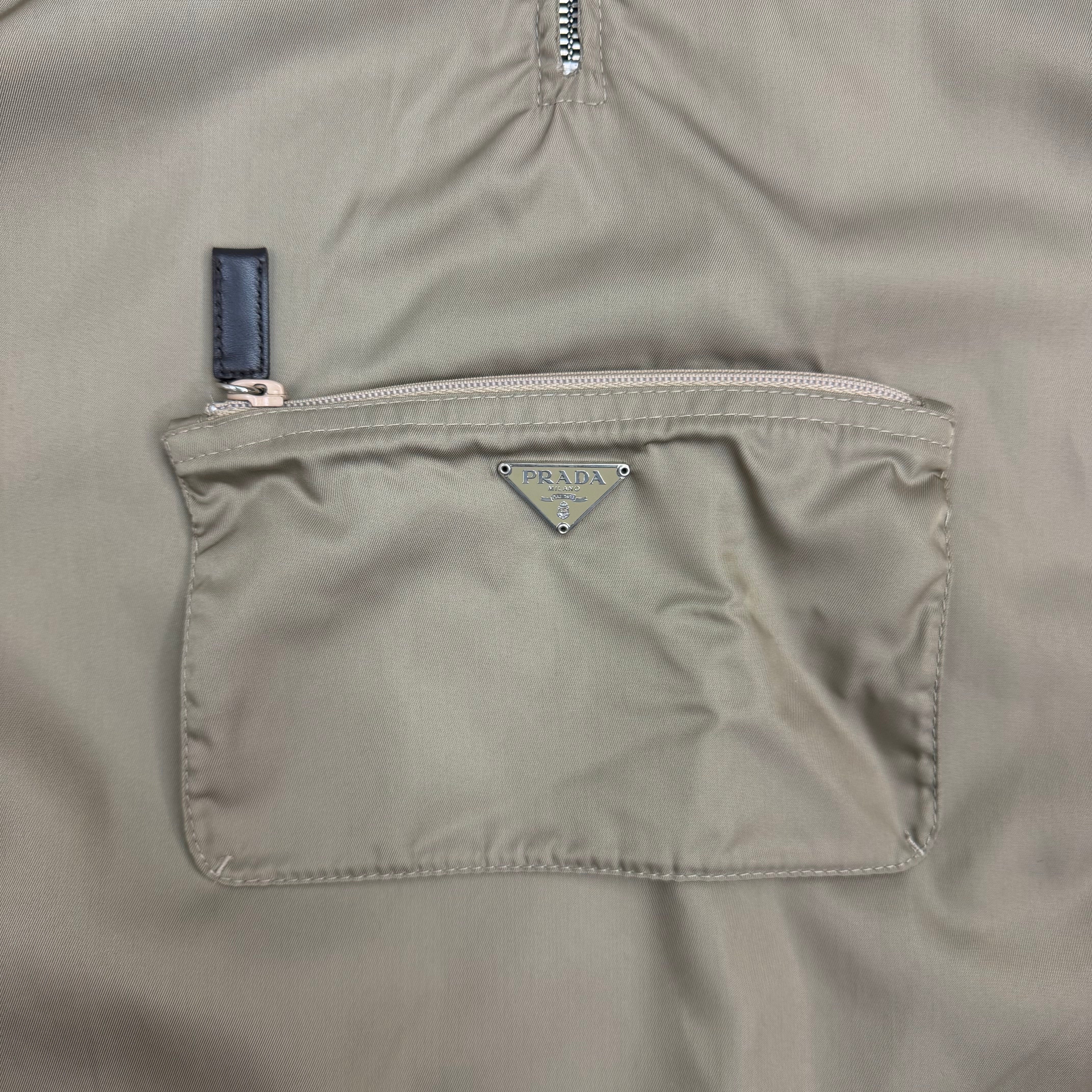 Prada Nylon Anorak Windbreaker Khaki