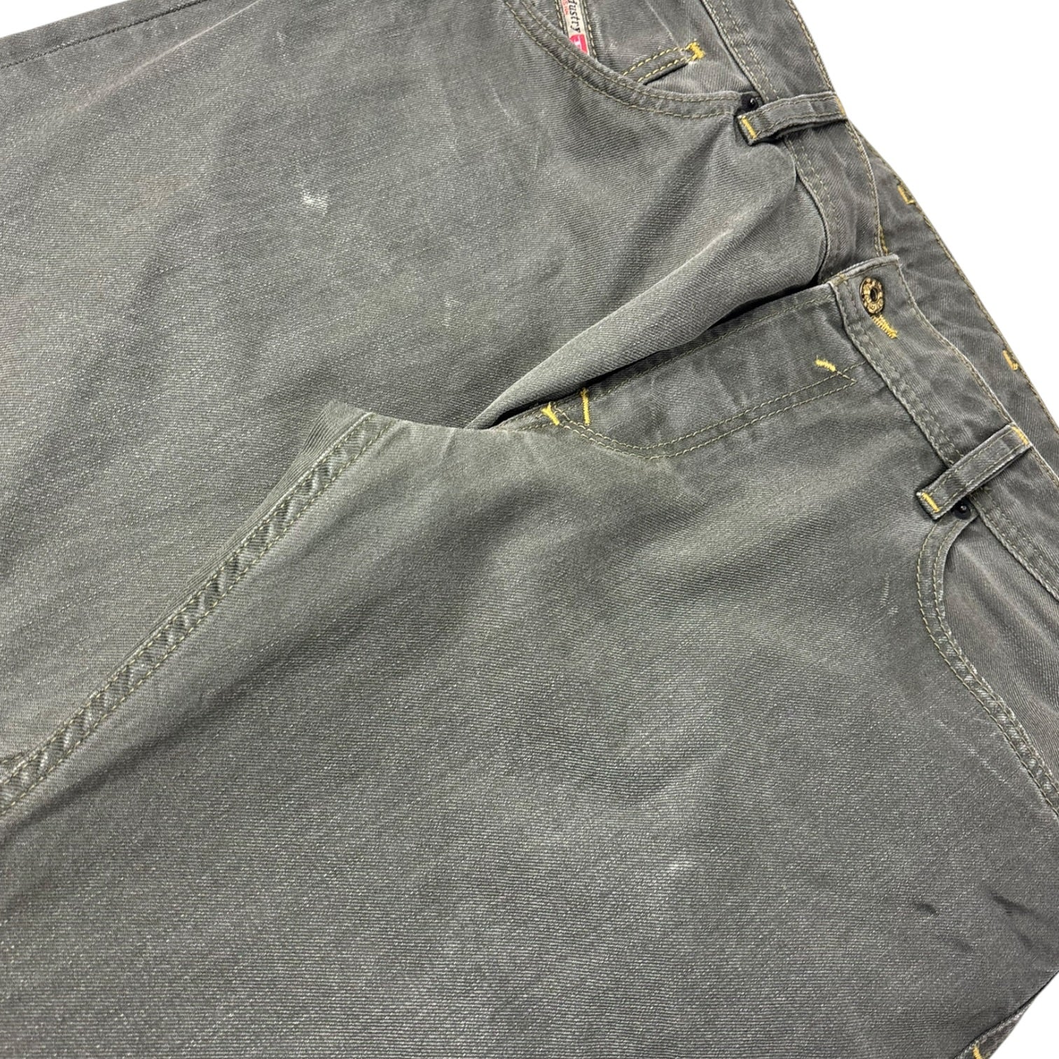 Y2K Diesel Waykee Straight Jeans Washed Green