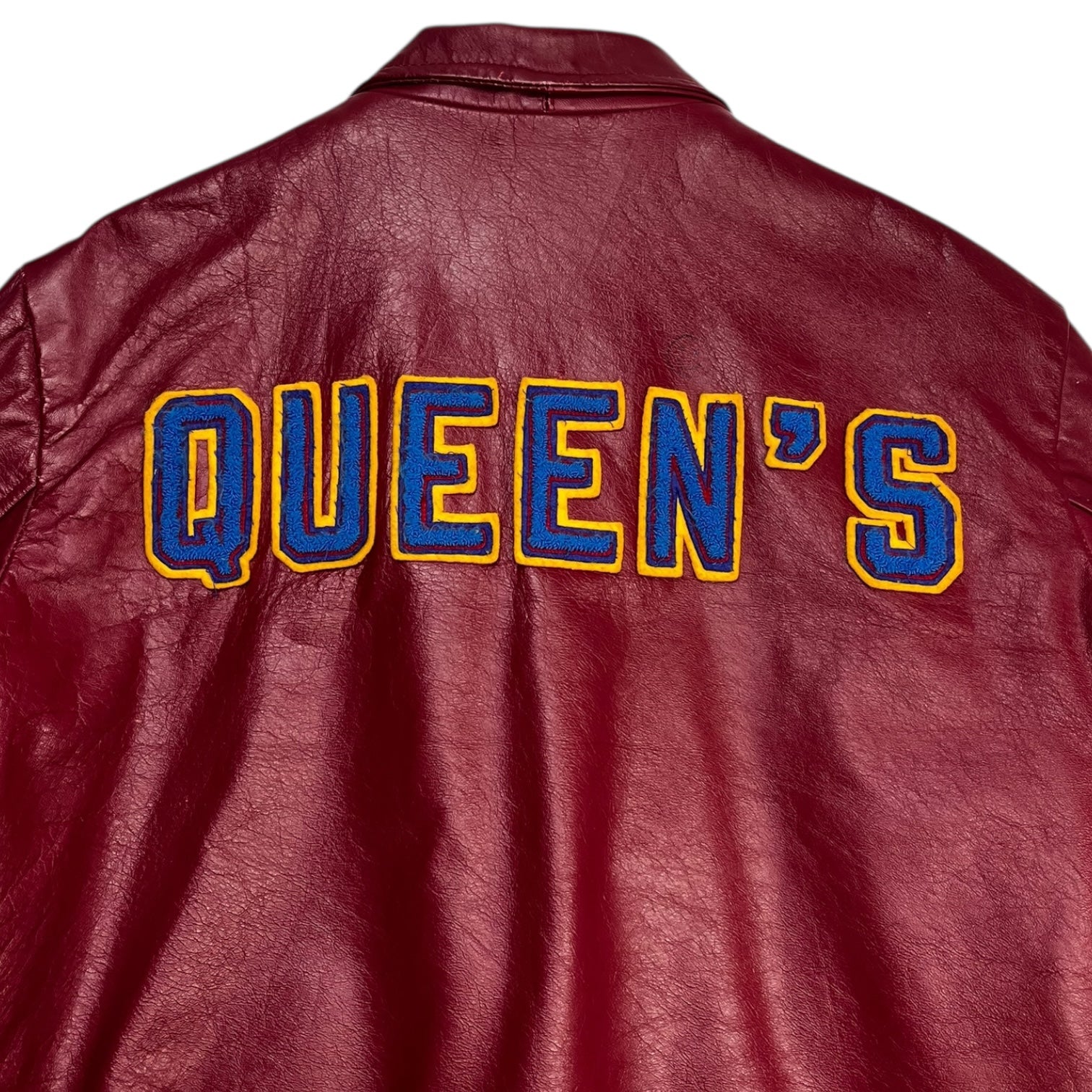 Vintage Queens Collegiate Leather Jacket