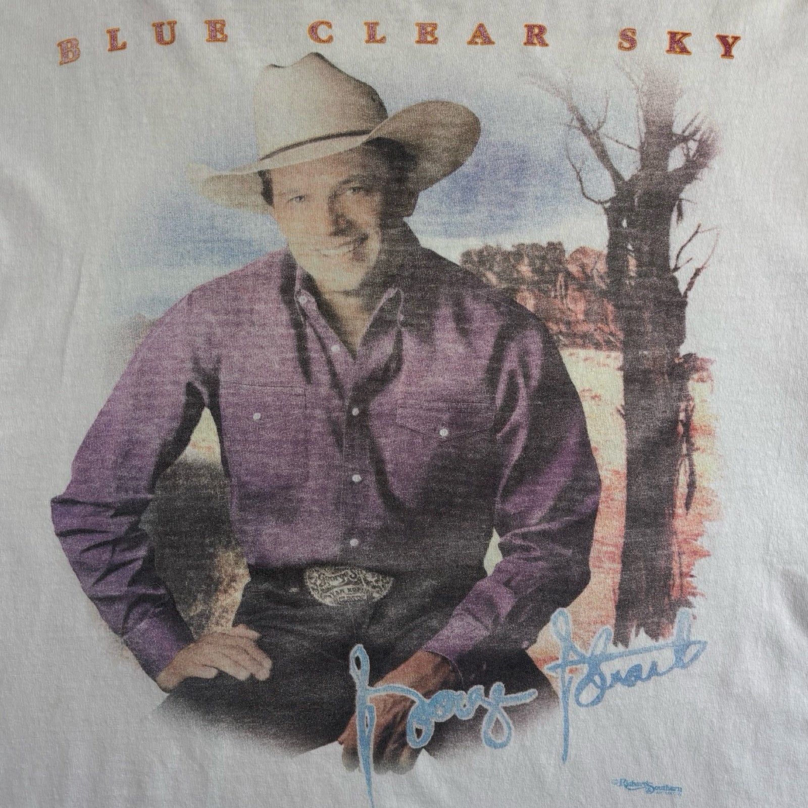 1990s George Strait “Blue Clear Sky” T-Shirt White