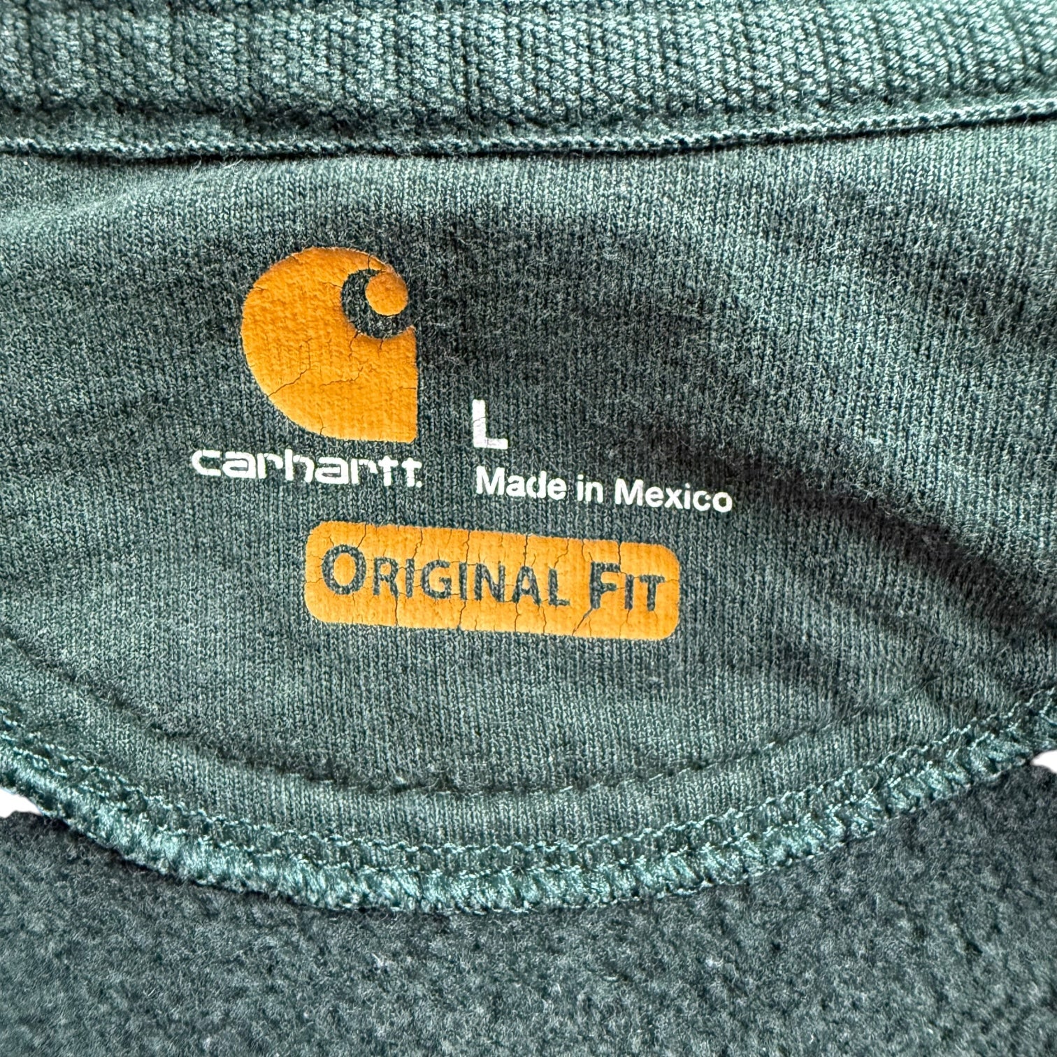 Vintage Carhartt Zip Up Hoodie Deep Green